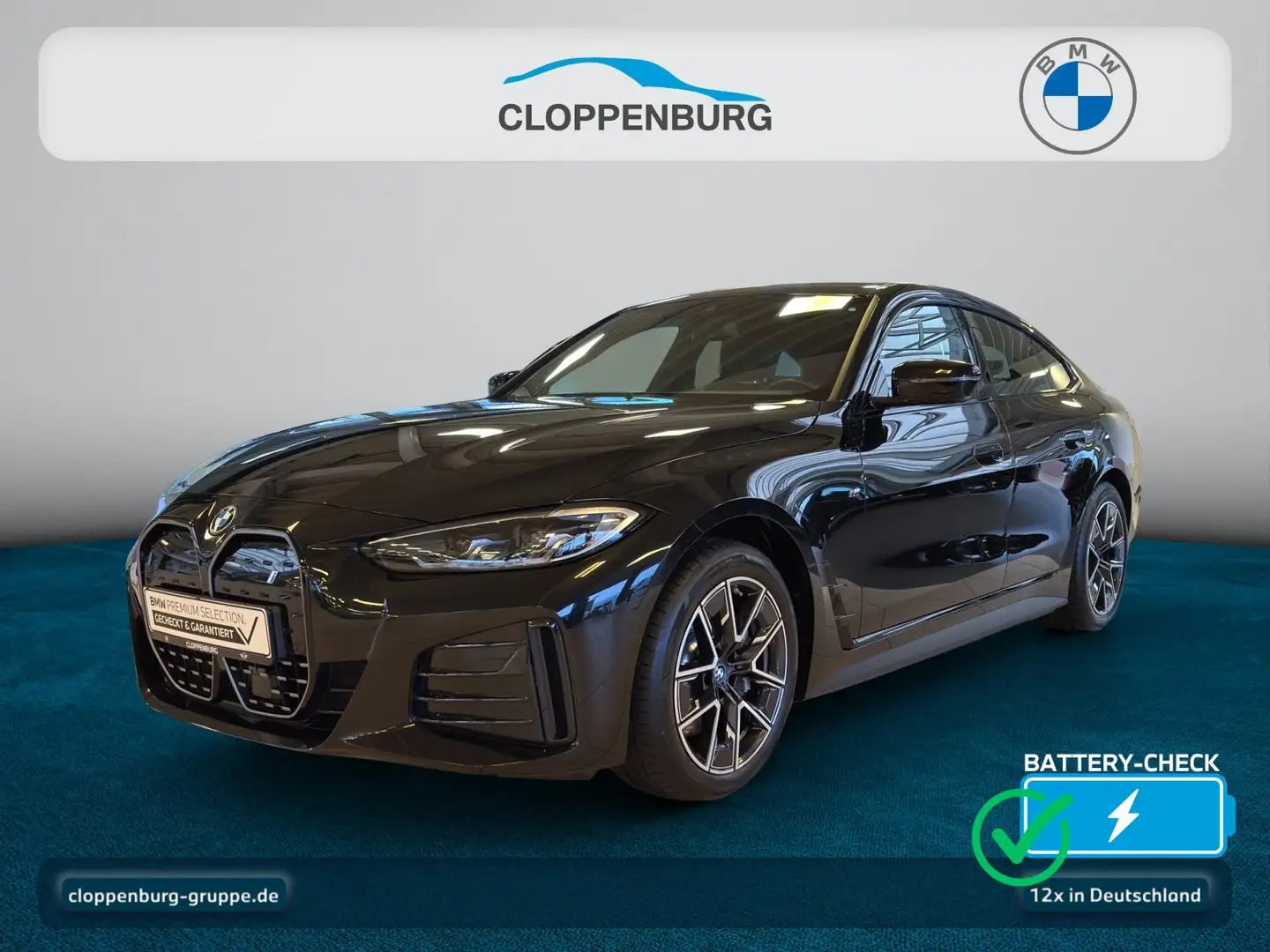 BMW i4 eDrive35 Gran Coupé StHz+StKlima+Navi+SHZ+LED Schwarz - 1