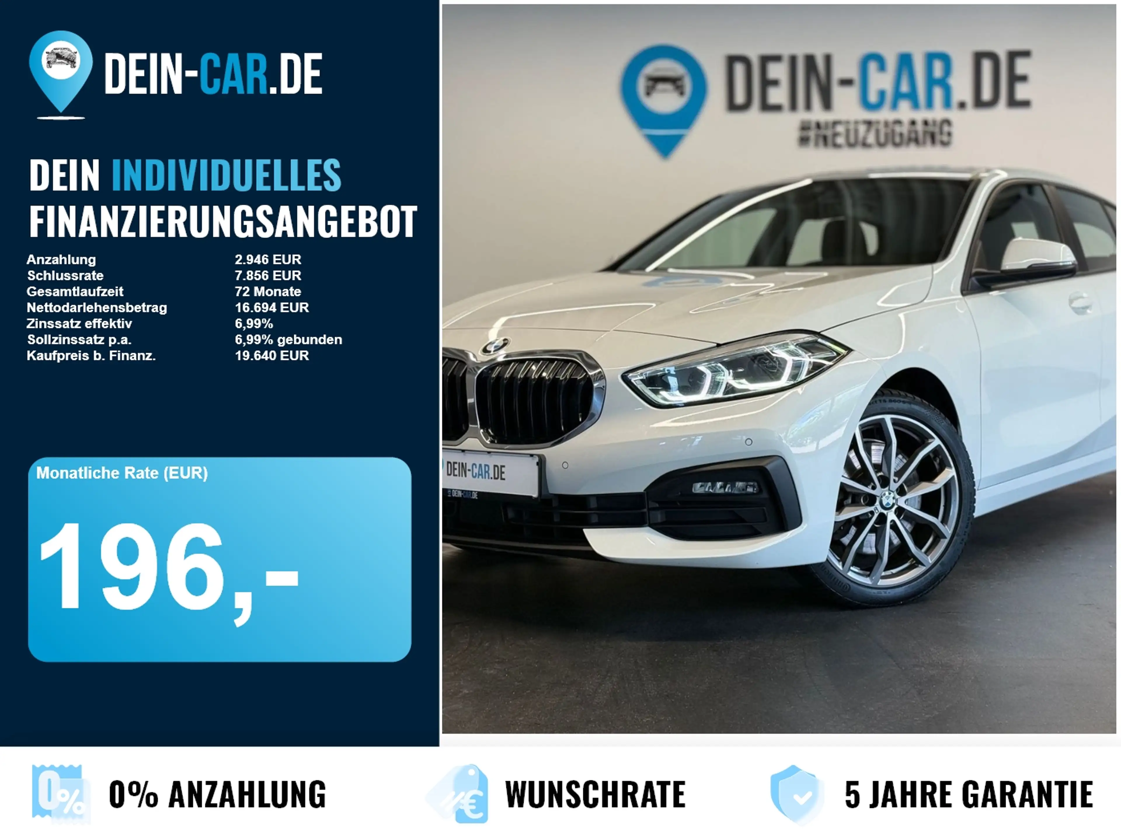 BMW 120 LED AHK HUD Navi PDC SHZ Virtual LM 2xKlima