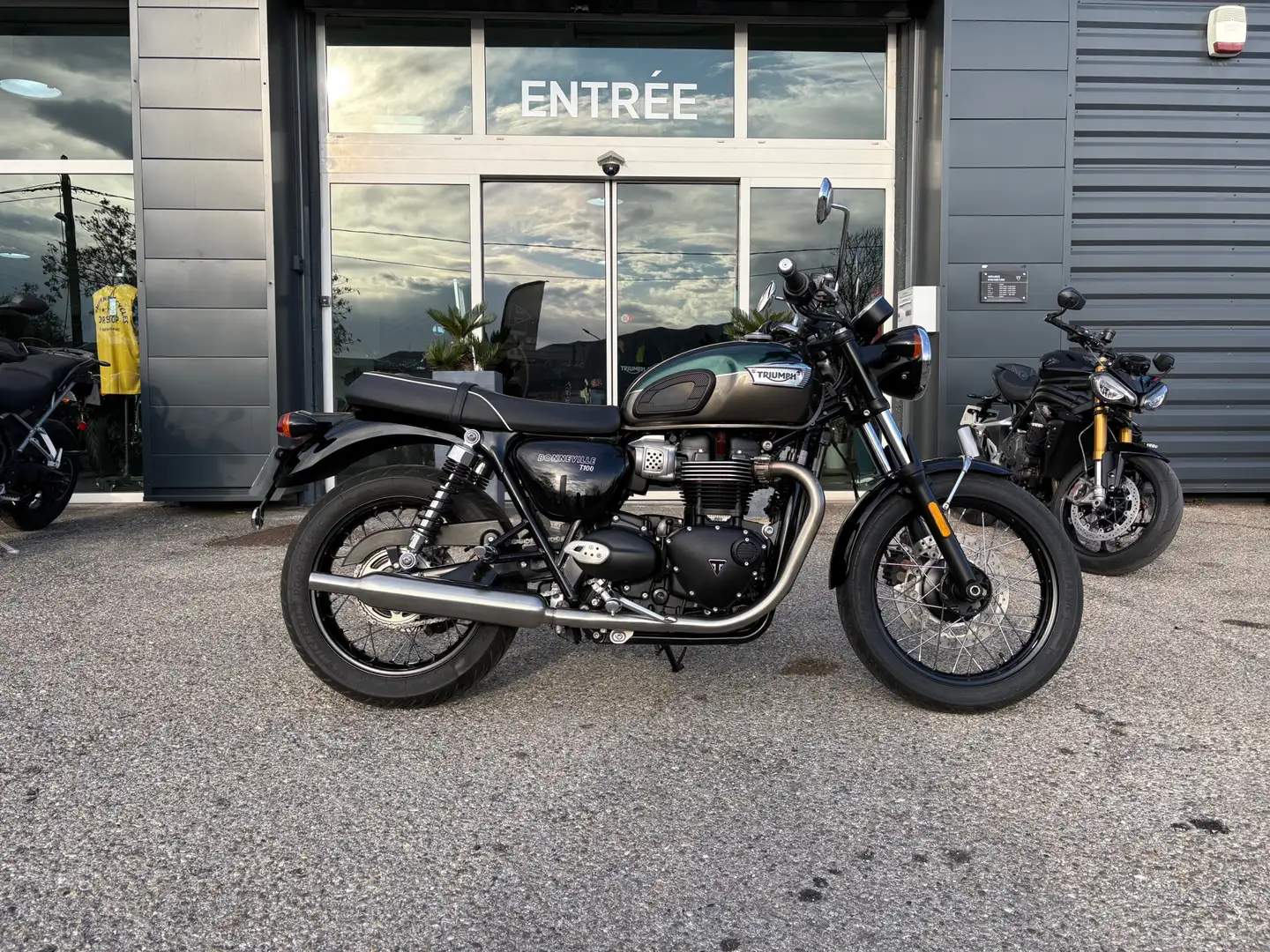 Triumph Bonneville T100 Vert - 1
