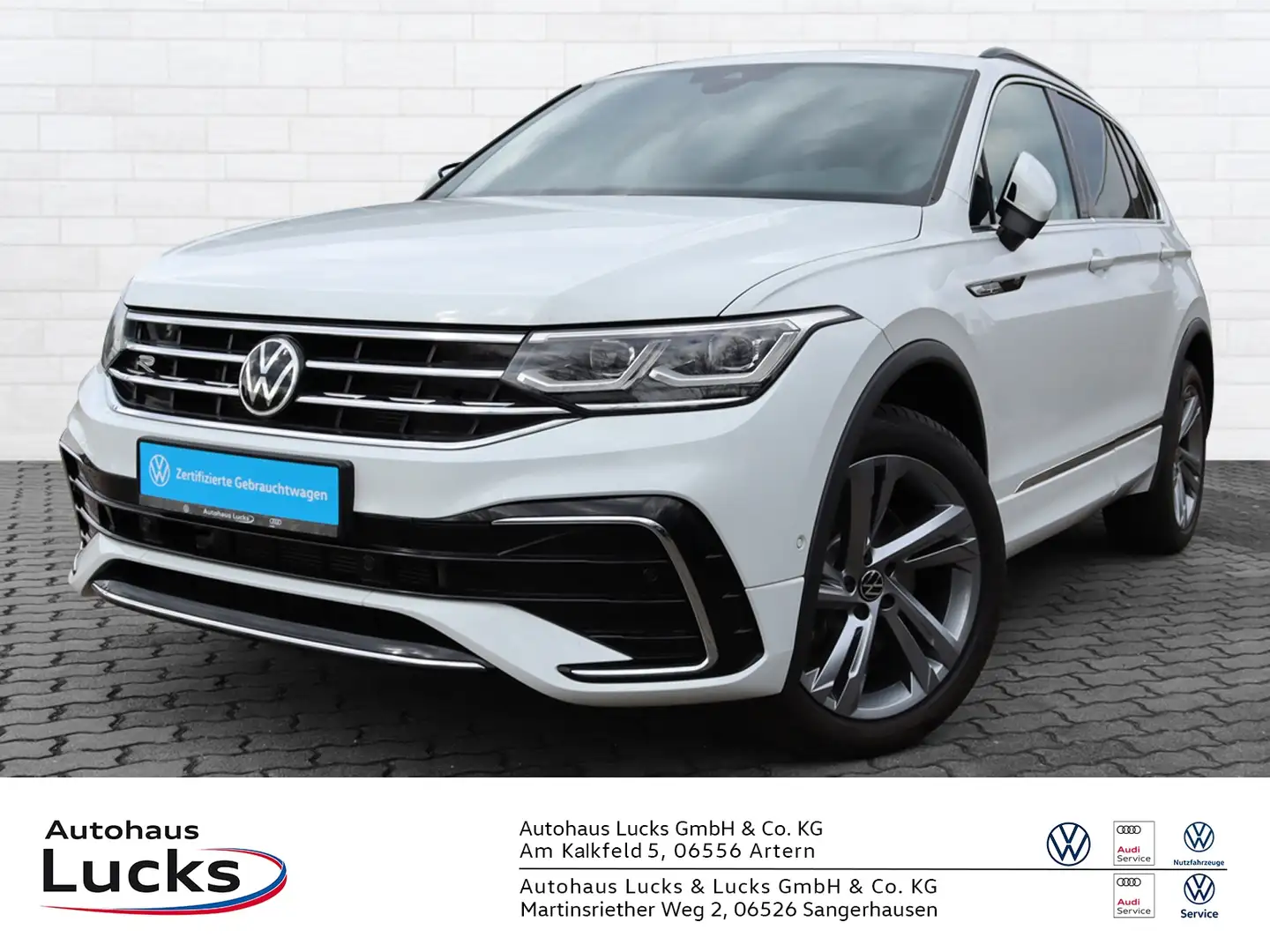 Volkswagen Tiguan R-Line 2.0 TDI DSG AHK Side Matrix 19" Blanc - 2