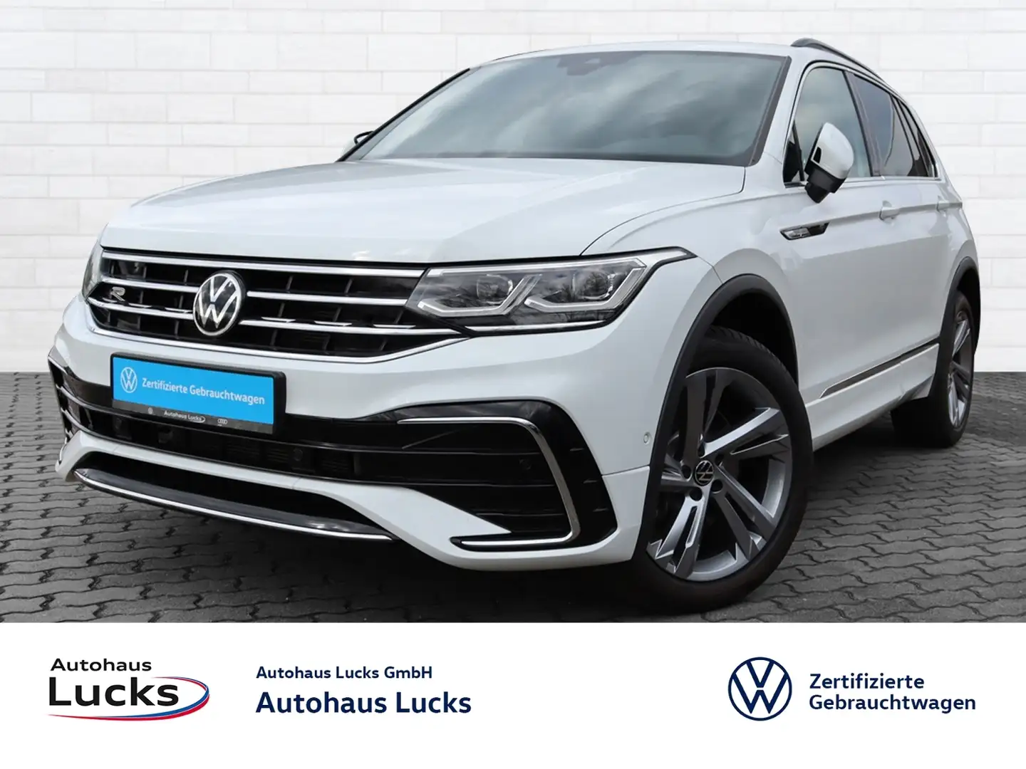 Volkswagen Tiguan R-Line 2.0 TDI DSG AHK Side Matrix 19" Blanco - 1