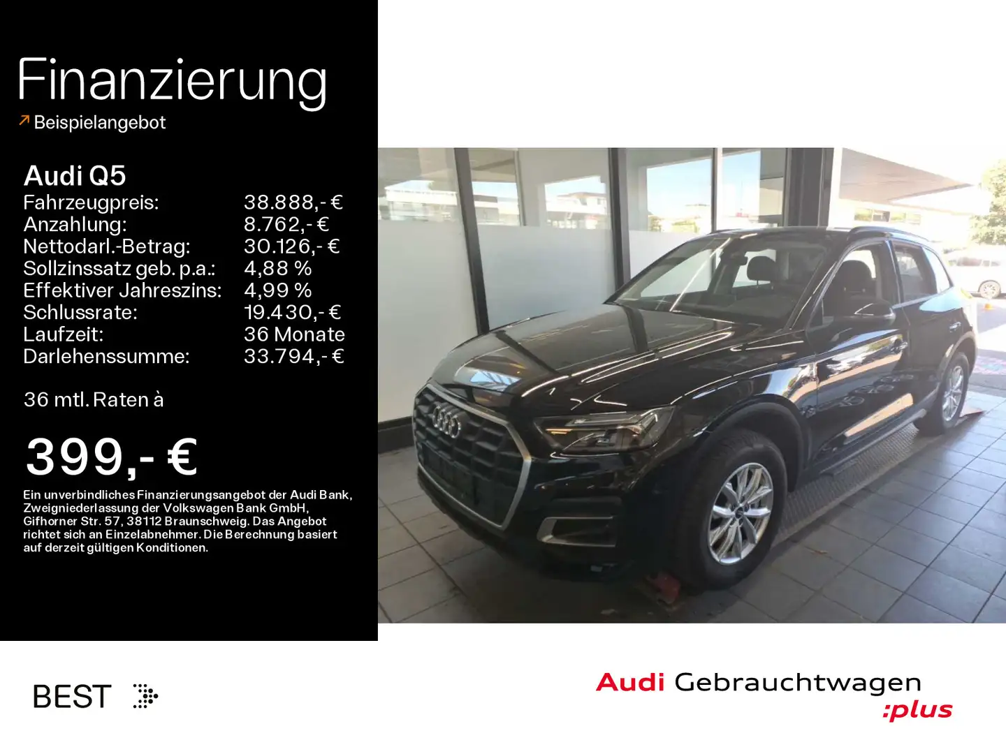Audi Q5 50 TFSI e qu. Navi*virtual*PDC*SHZ Schwarz - 1
