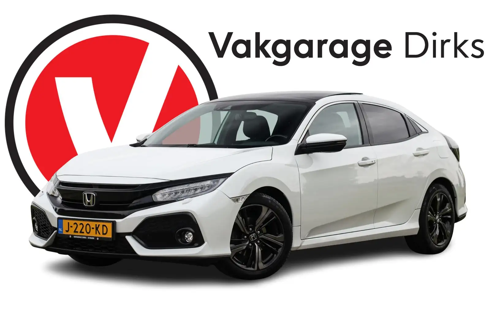 Honda Civic i-VTEC Aut. Premium ✅ Pano ✅ Leder ✅ ACC Blanco - 1
