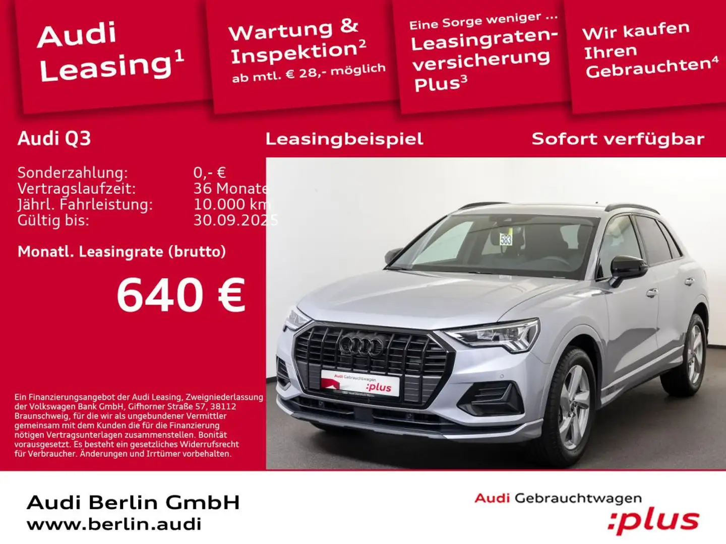Audi Q3 advanced 35 TFSI S tronic Silber - 1