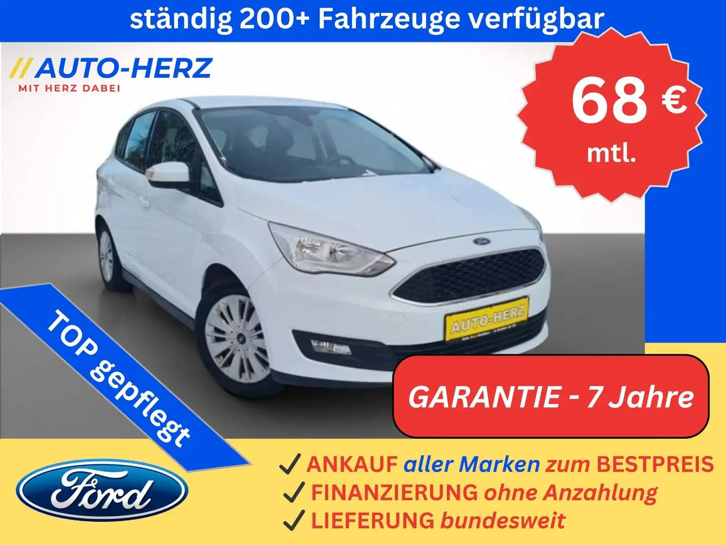 Ford C-Max C-MAX Business Sitz&Lenkradh-PDC-Navi-Klimaauto Weiß - 1