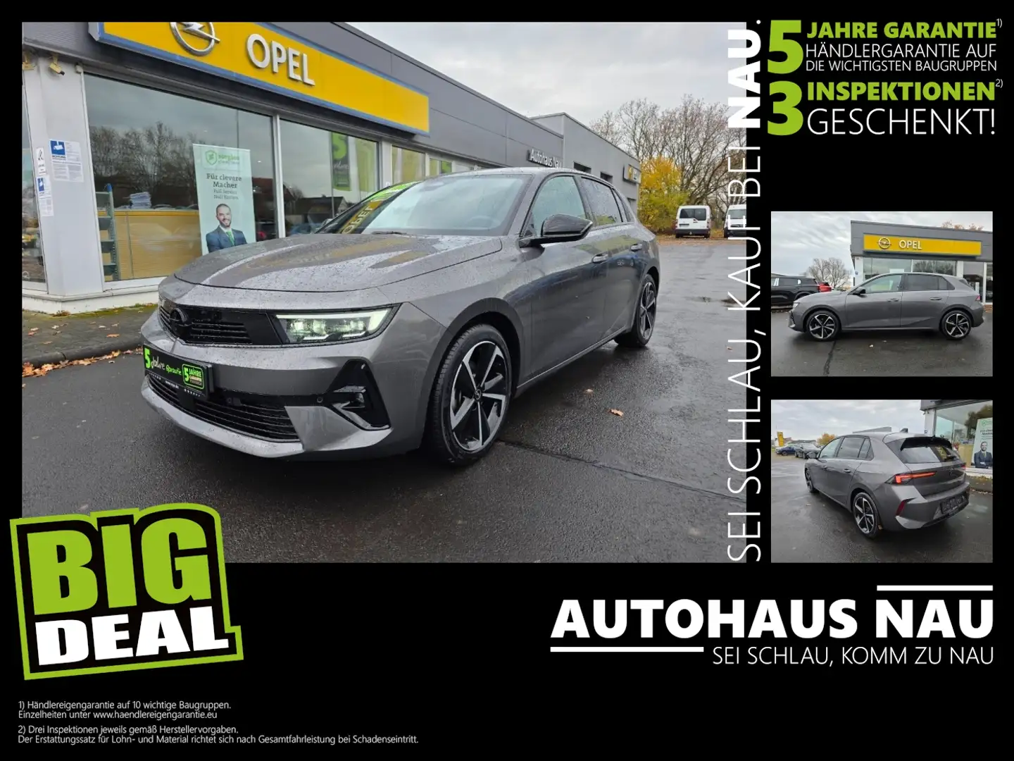 Opel Astra GS 1.2 Turbo inkl. Inspektionspaket BigDeal Grau - 1