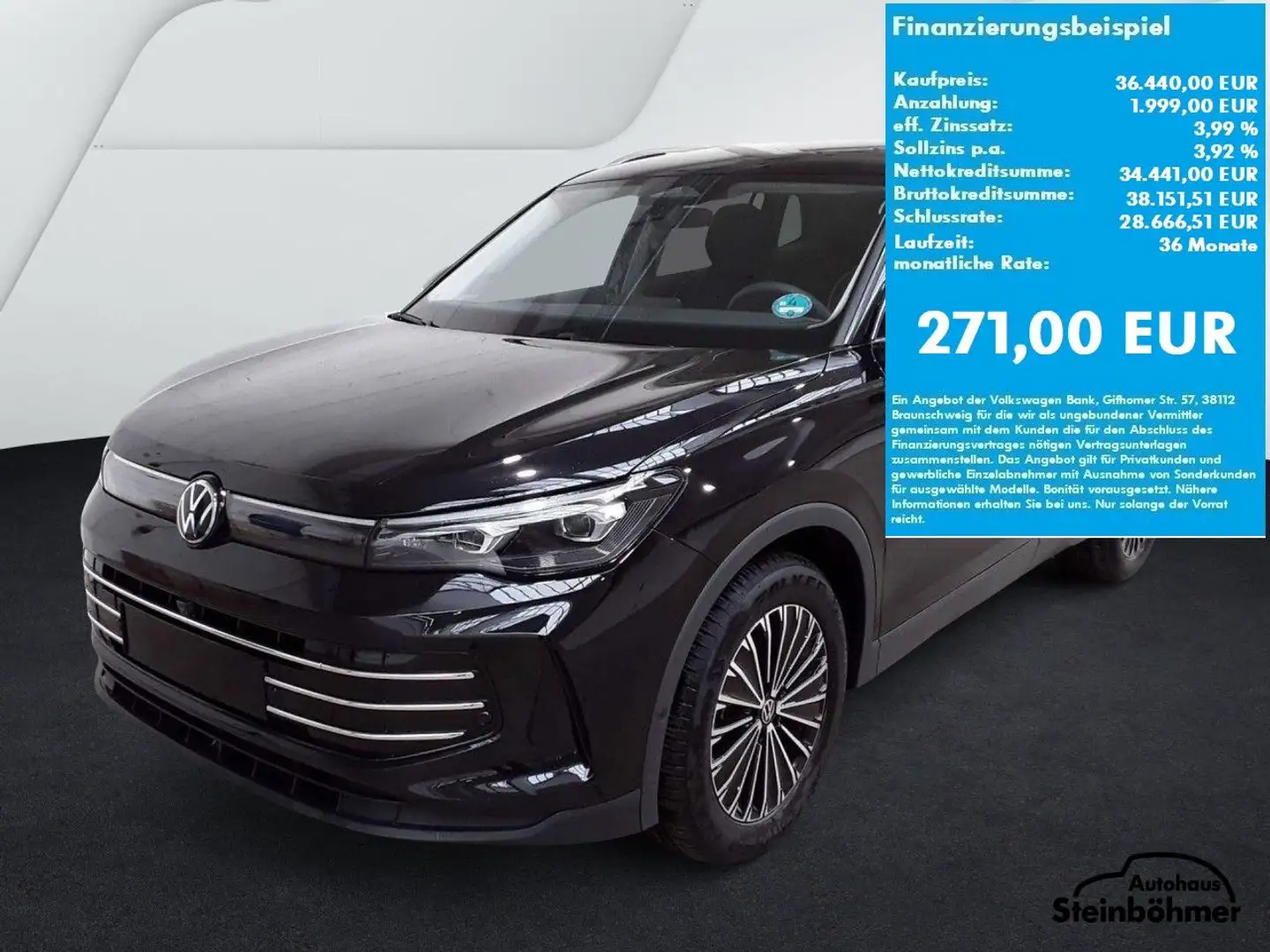 Volkswagen Tiguan Elegance 1.5eTSI DSG IQ.Light NAV AHK ACC Schwarz - 2