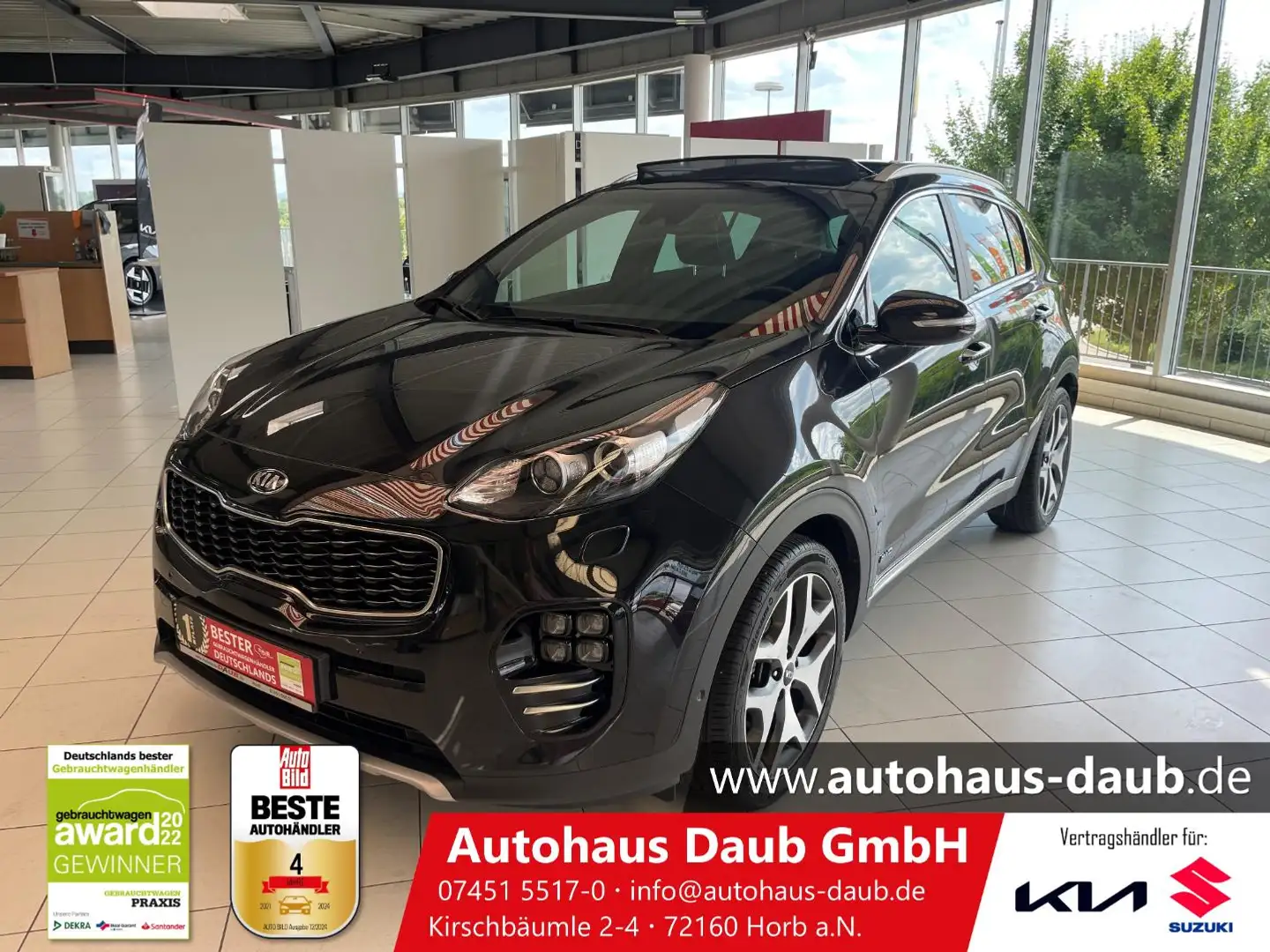 Kia Sportage 1.6T DCT GTL GD TECH LEDER+AHK Noir - 1