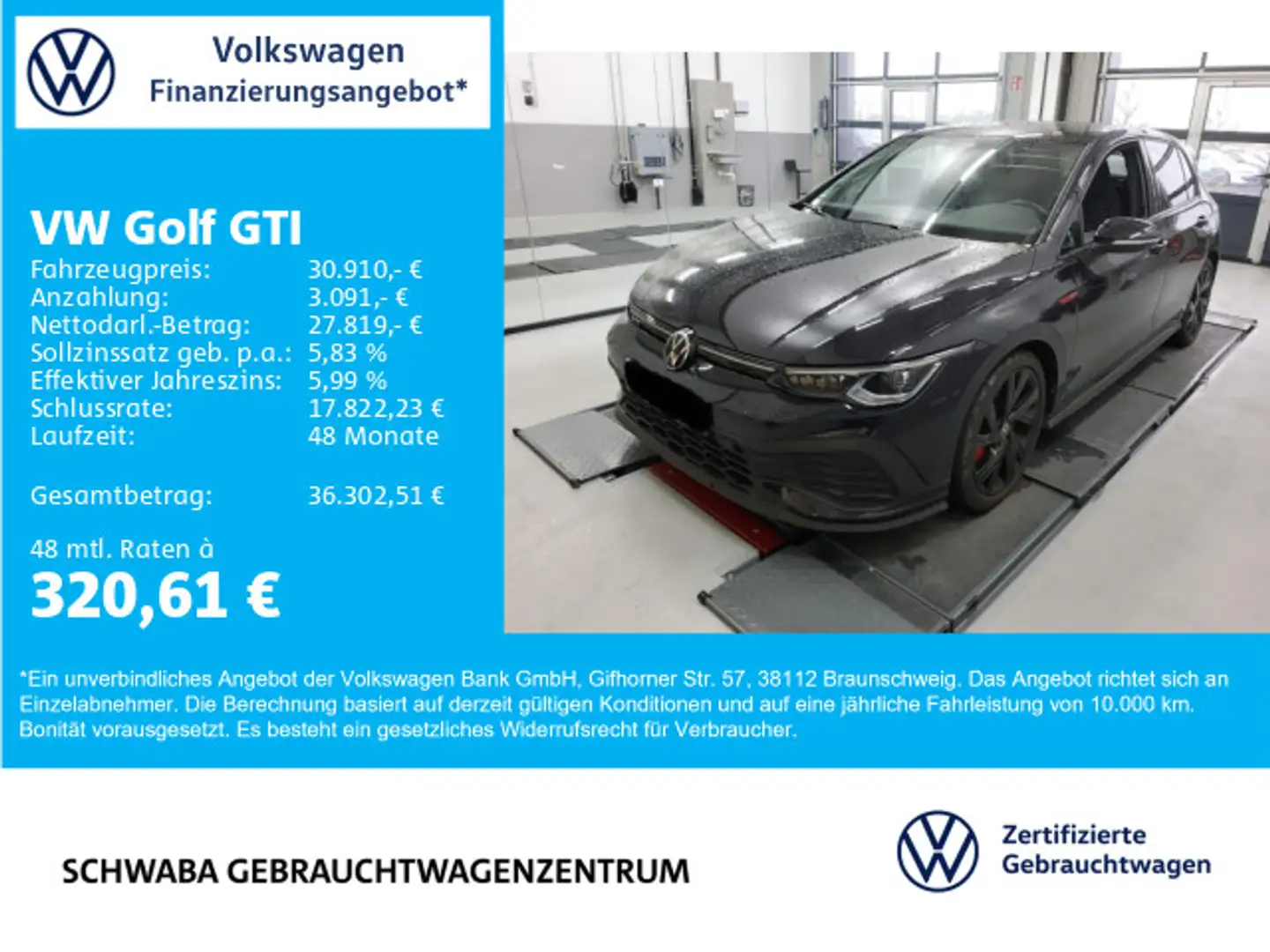 Volkswagen Golf GTI Golf VIII GTI Clubsport 2.0 TSI *BlackStyle*18'' Schwarz - 1