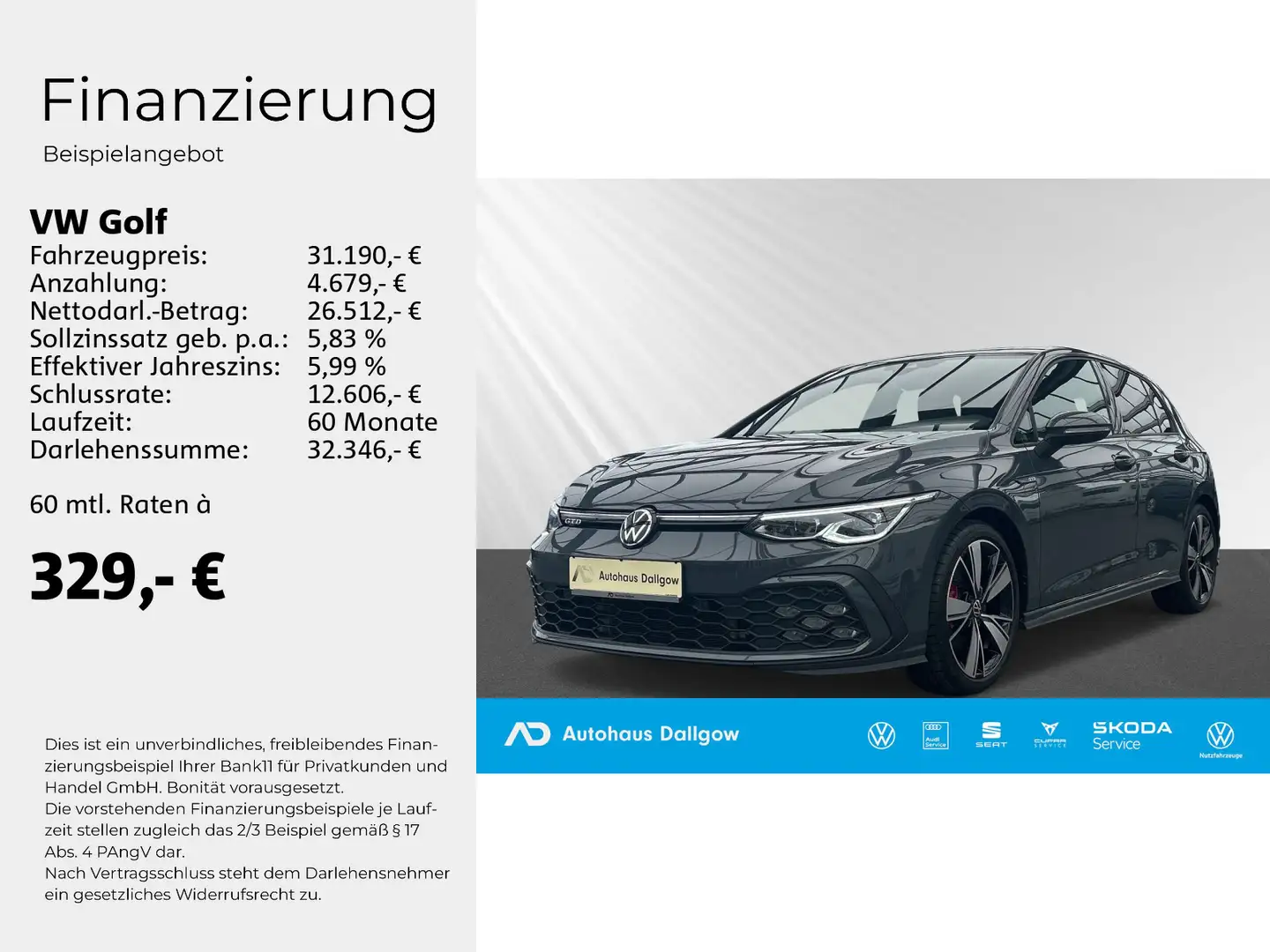 Volkswagen Golf VIII GTD 2.0 TDI DSG+ACC+LED+AHK+Nav+Klima+ Gris - 2