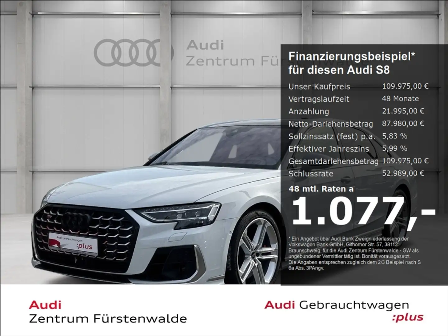 Audi S8 tiptronic 4.0 TFSI quattro MTM 787 PS STHZ AHK B&O Blanco - 1
