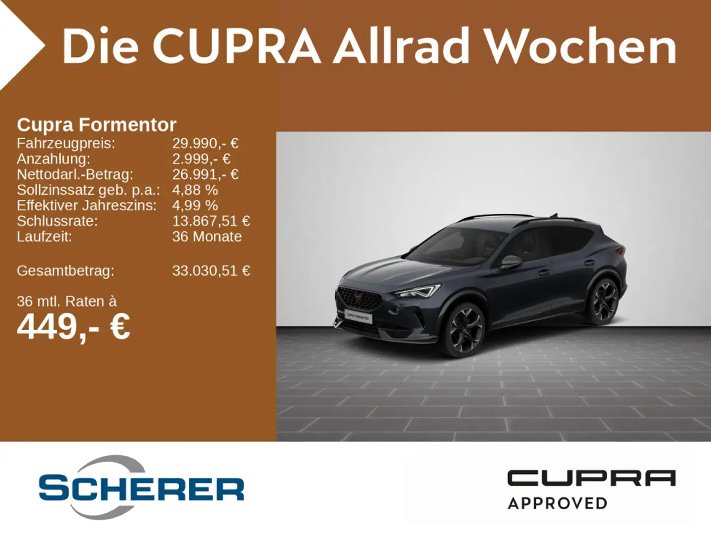 CUPRA Formentor VZ 2.0 TSI 7-Gang DSG Gris - 1