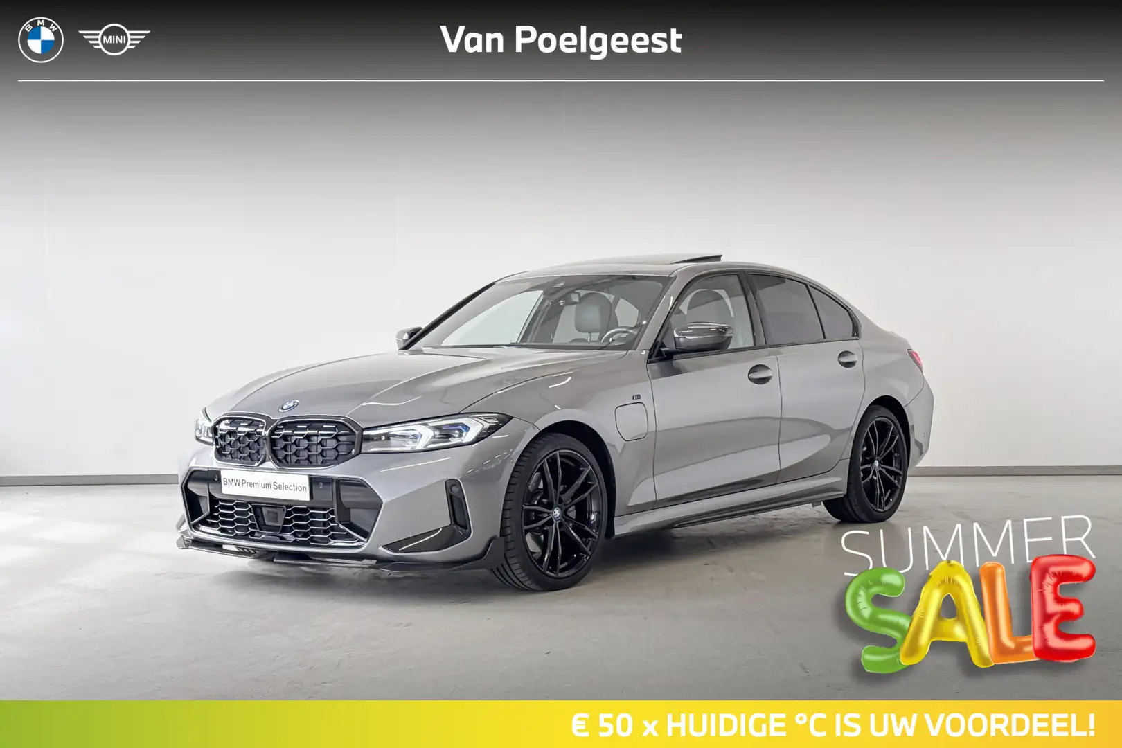 BMW 320 3 Serie Sedan 320e M Sportpakket M Performance Aut Grijs - 1