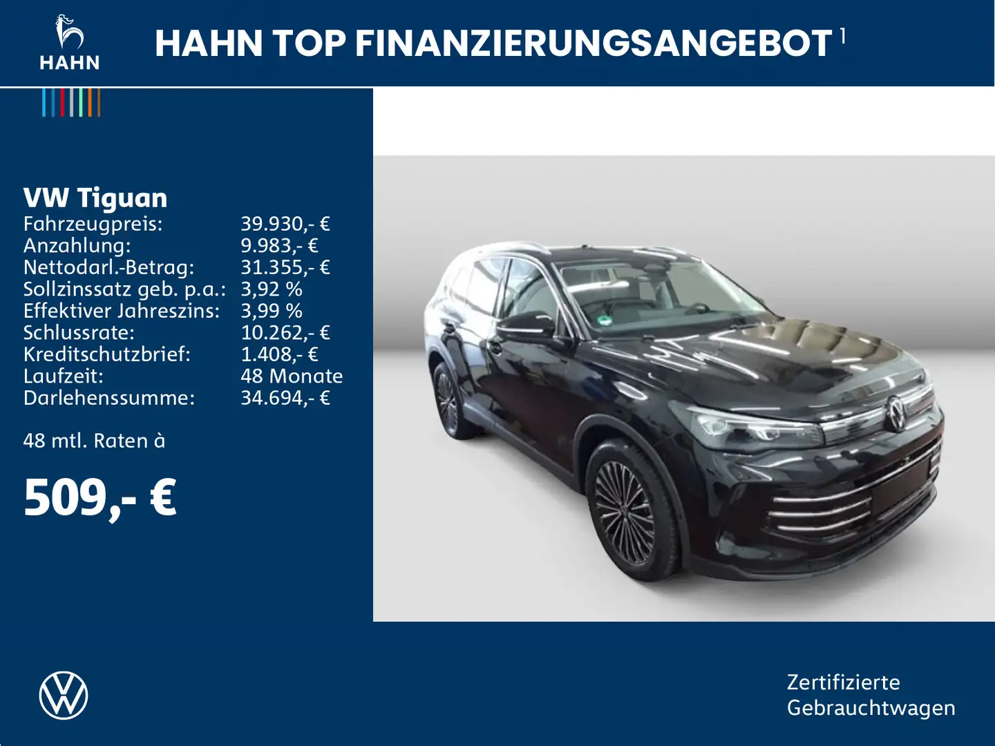 Volkswagen Tiguan 2.0TDI DSG Elegance AHK Area HuD Matrix Schwarz - 2