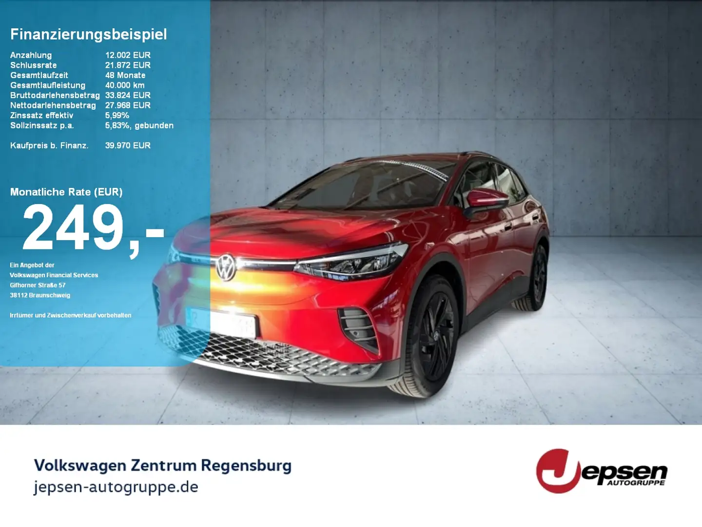 Volkswagen ID.4 Pro 286PS 82 kWh R-KAMERA ParkAssist LED Rot - 1