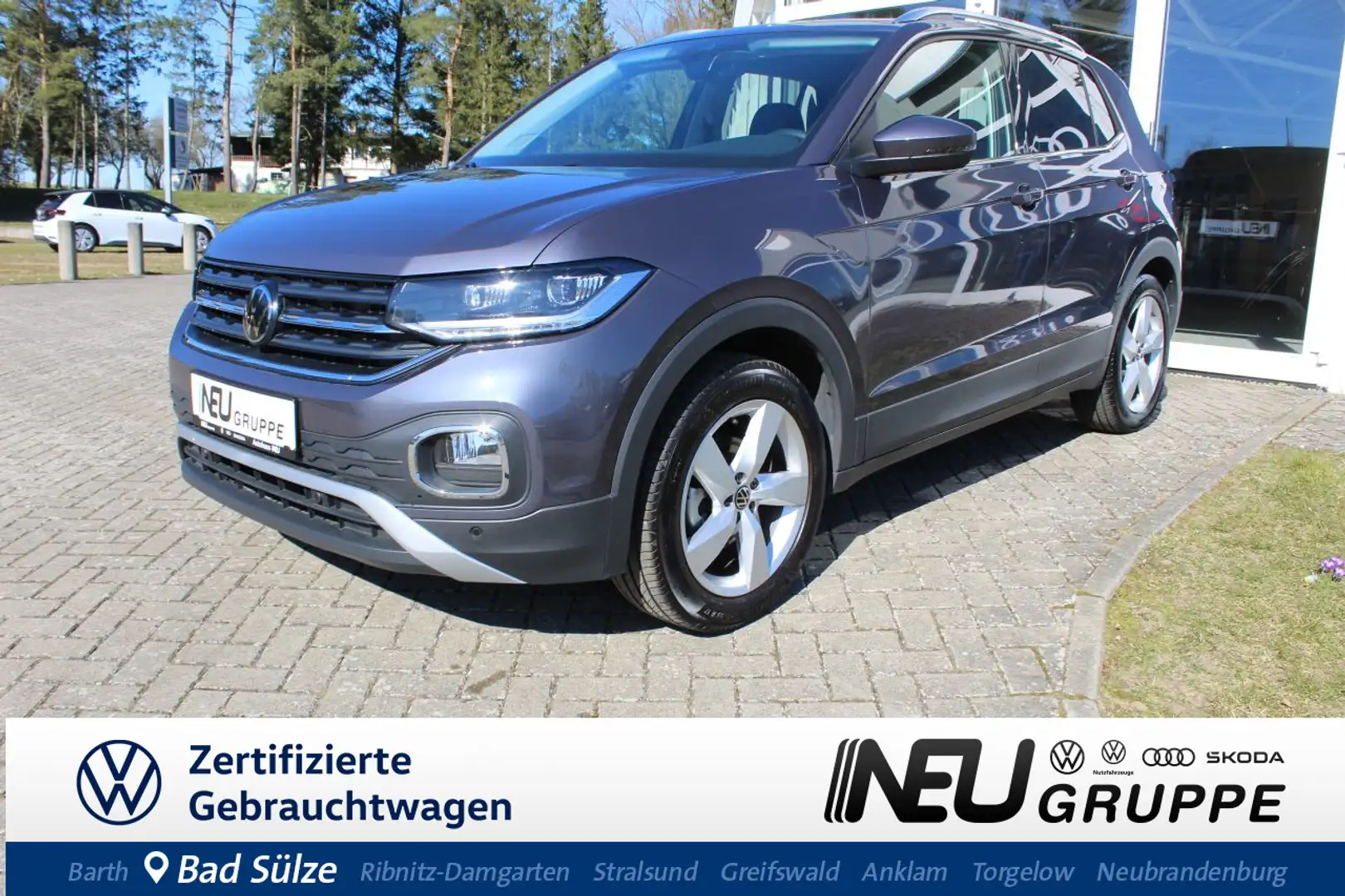 Volkswagen T-Cross Style 1.5 TSI DSG LED ACC Rfk LM Gris - 1