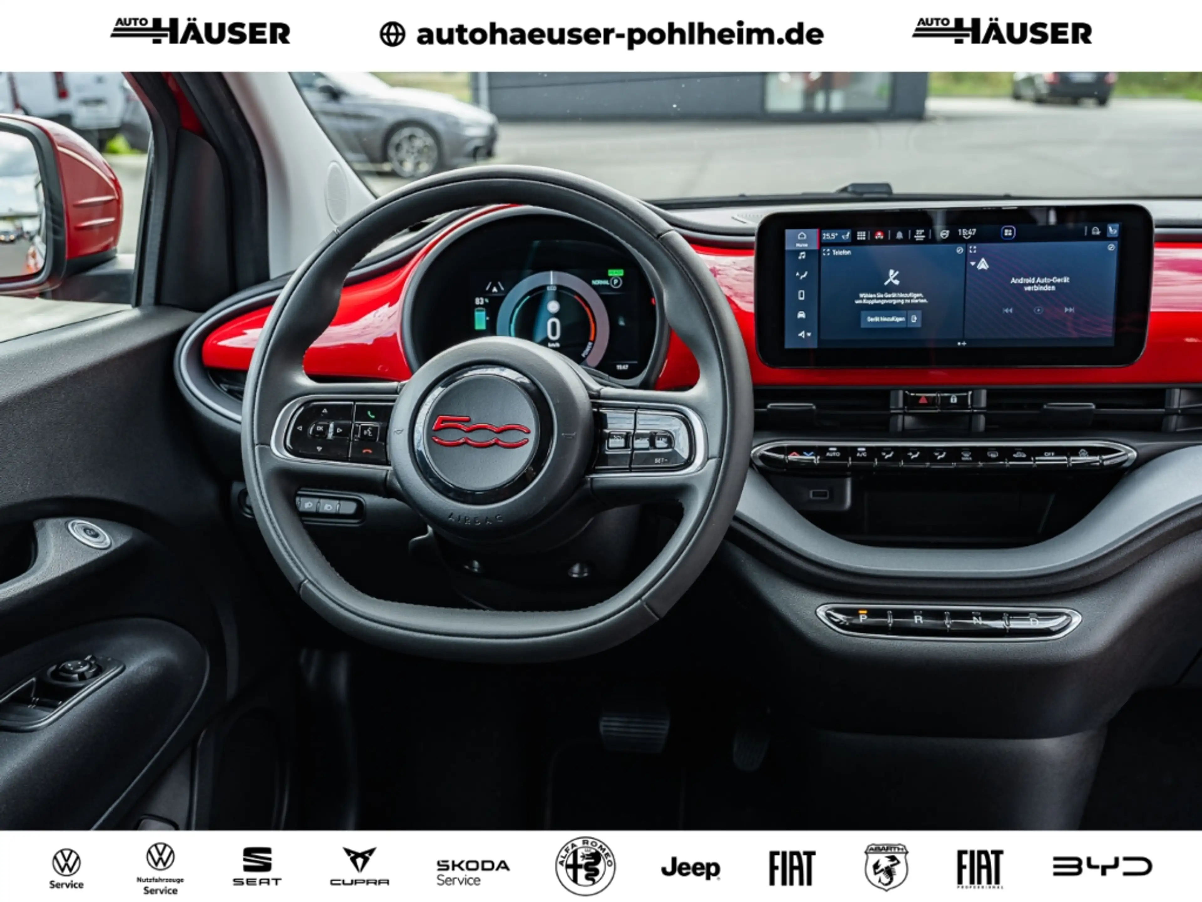 Fiat 500e RED 42 kWh NAVI TEMPOMAT PDC APPLE ANDROID ALLWETT — photo 15