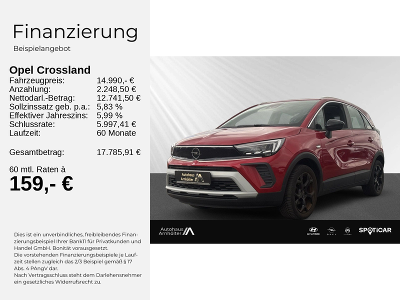 Opel Crossland ELEGANCE 1.2 KLIMA+PDC+KAMERA+SHZ+AT8+ — photo 2