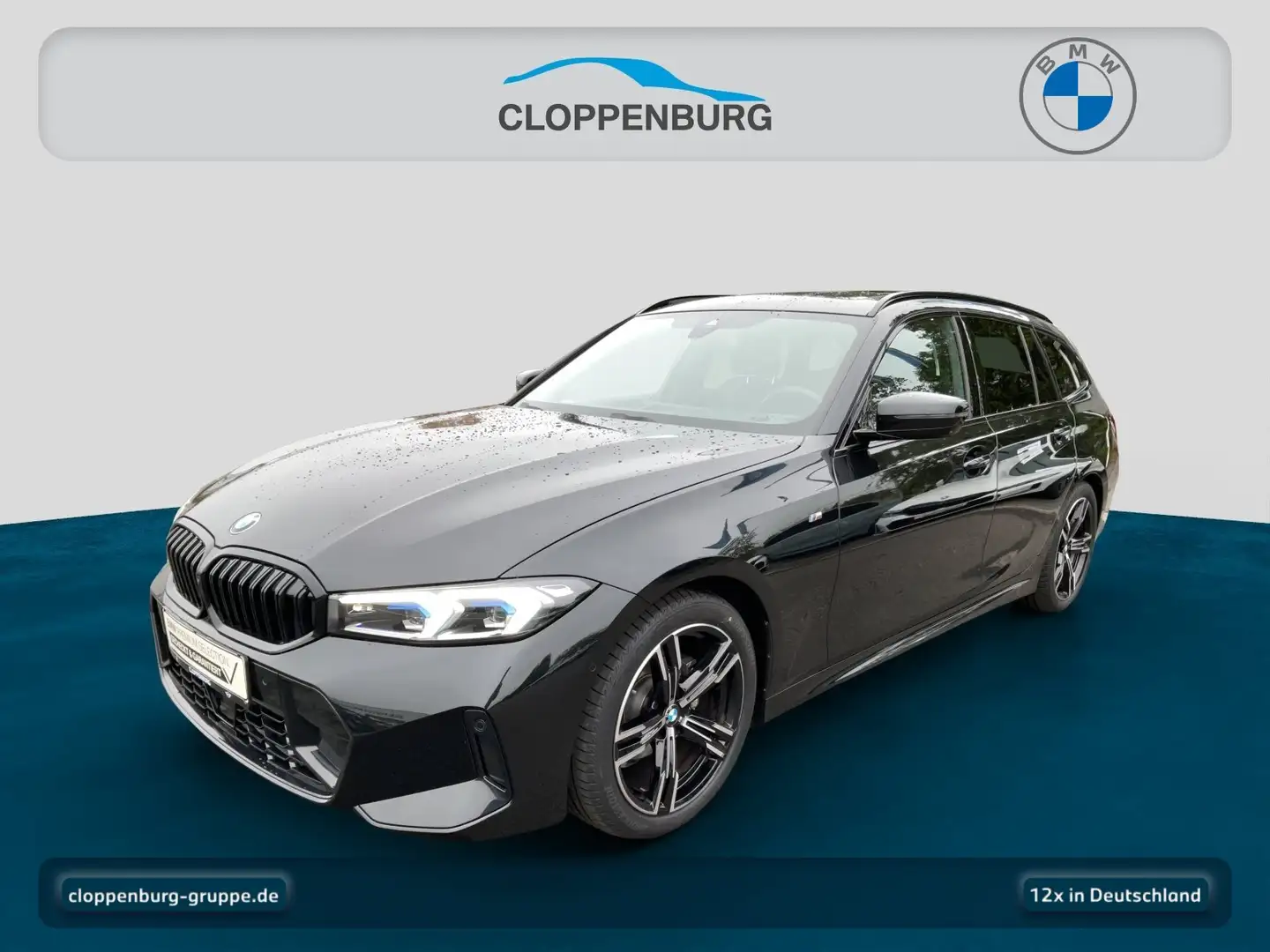 BMW 318 i Touring M Sportpaket Head-Up+AHK+Navi+Pano Schwarz - 1