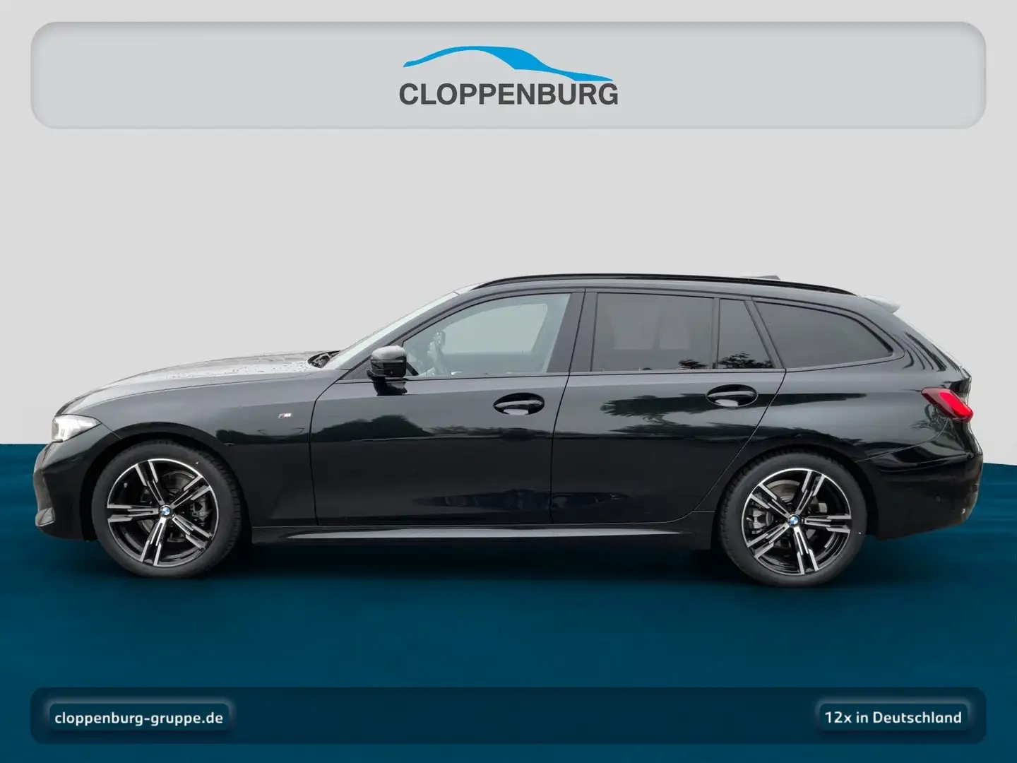 BMW 318 i Touring M Sportpaket Head-Up+AHK+Navi+Pano Schwarz - 2