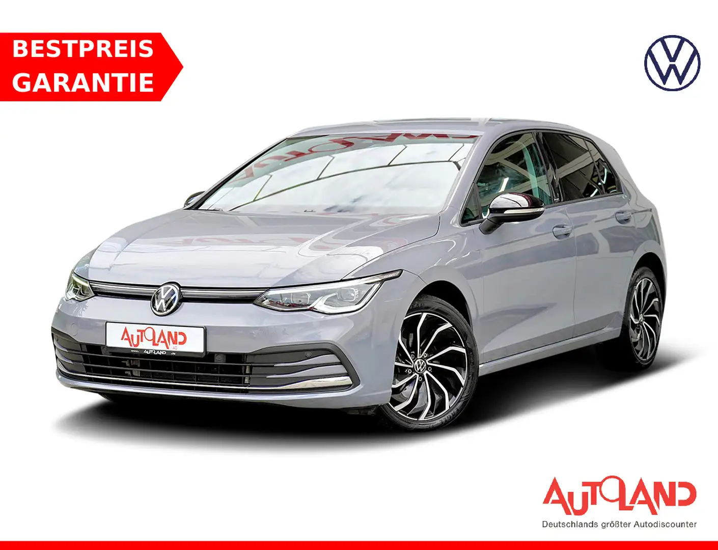 Volkswagen Golf VIII Life eTSI LED Klimaaut. Navi ACC PDC Gris - 1