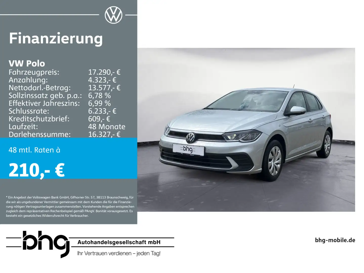 Volkswagen Polo 1.0 TSI Life Silber - 1