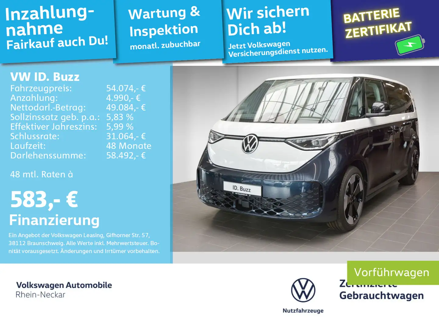 Volkswagen ID. Buzz ID.Buzz Pro AHK LED Kamera uvm Blanc - 1