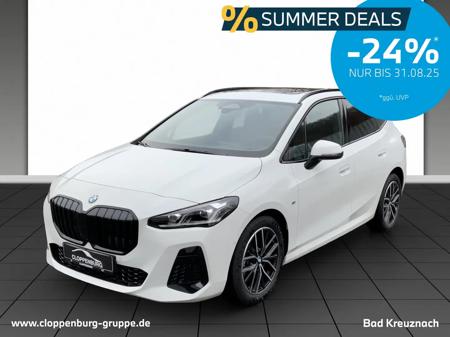 BMW 220 d Active Tourer M Sportpaket+Head-Up+AHK+Pano+HK Bílá - 1