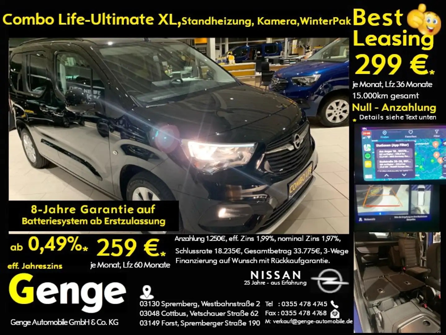 Opel Combo Life - e Ultimate XL Schwarz - 1
