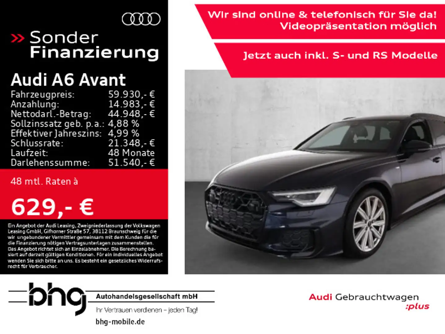 Audi A6 50 TDI quattro tiptronic S line Blau - 1