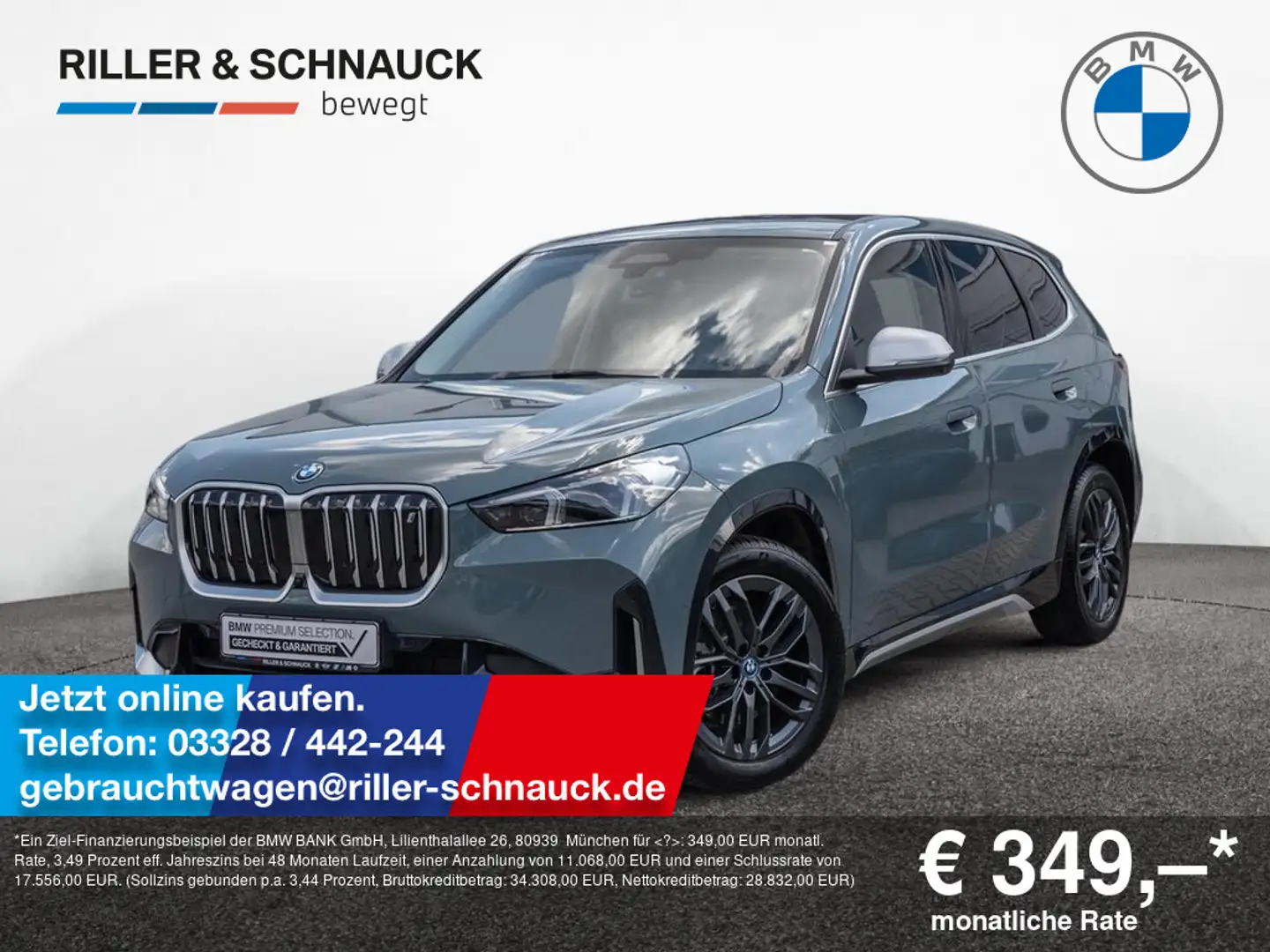 BMW iX1 xDrive 30 X-Line KAMERA NAVI HUD LED 360° Zelená - 1