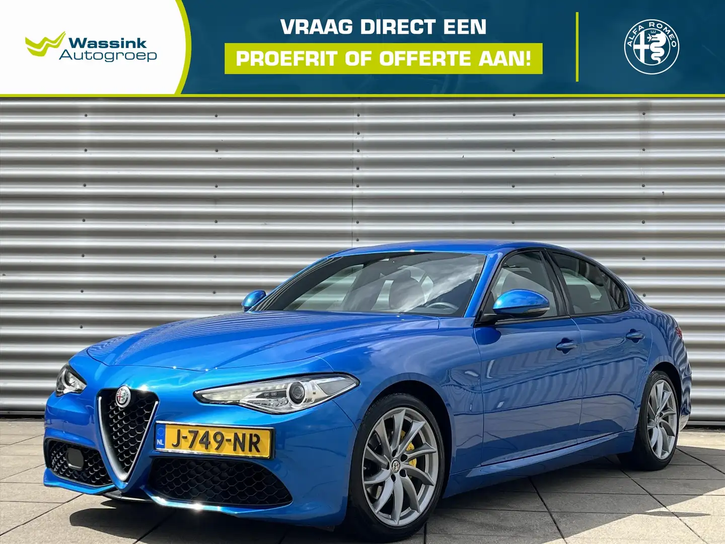 Alfa Romeo Giulia 2.0 TURBO 200pk Automaat Super Navigatie | Elektri Blauw - 1