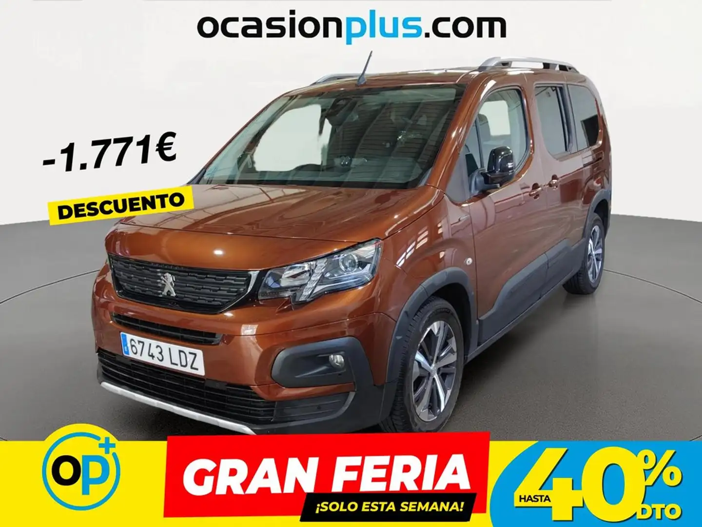 Peugeot Rifter 1.5BlueHDi S&S Long GT Line EAT8 130 Naranja - 1