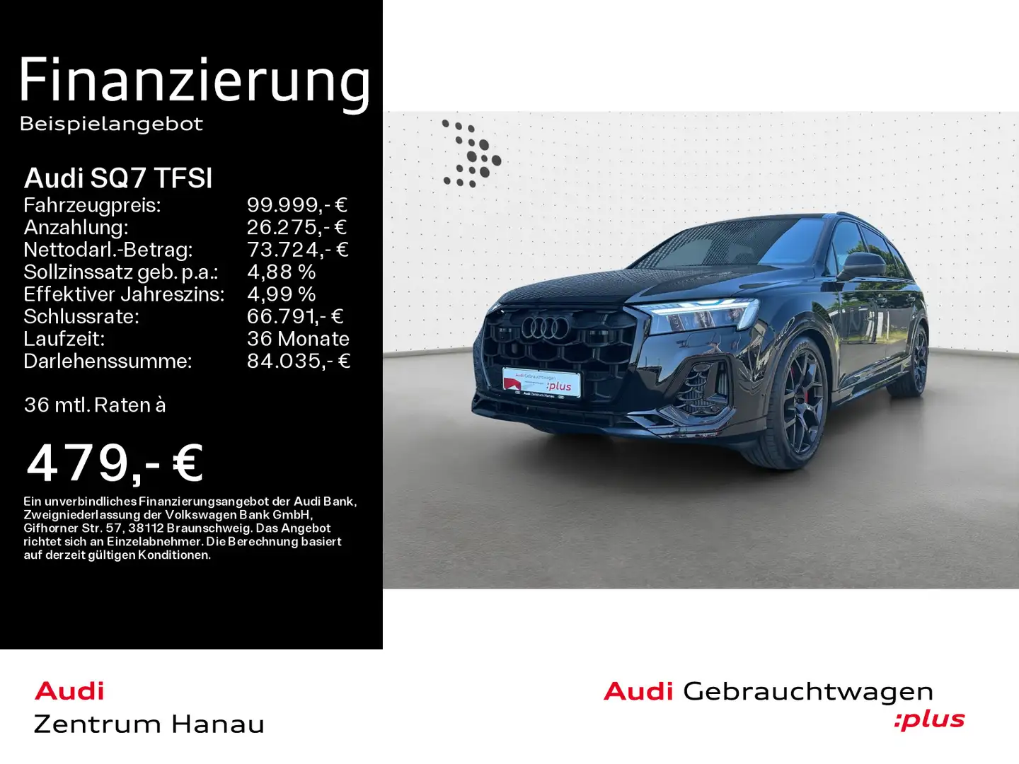 Audi SQ7 *NAVI*HUD*LEDER*AHK*7-SITZER*PANO*OPTIK- Schwarz - 1