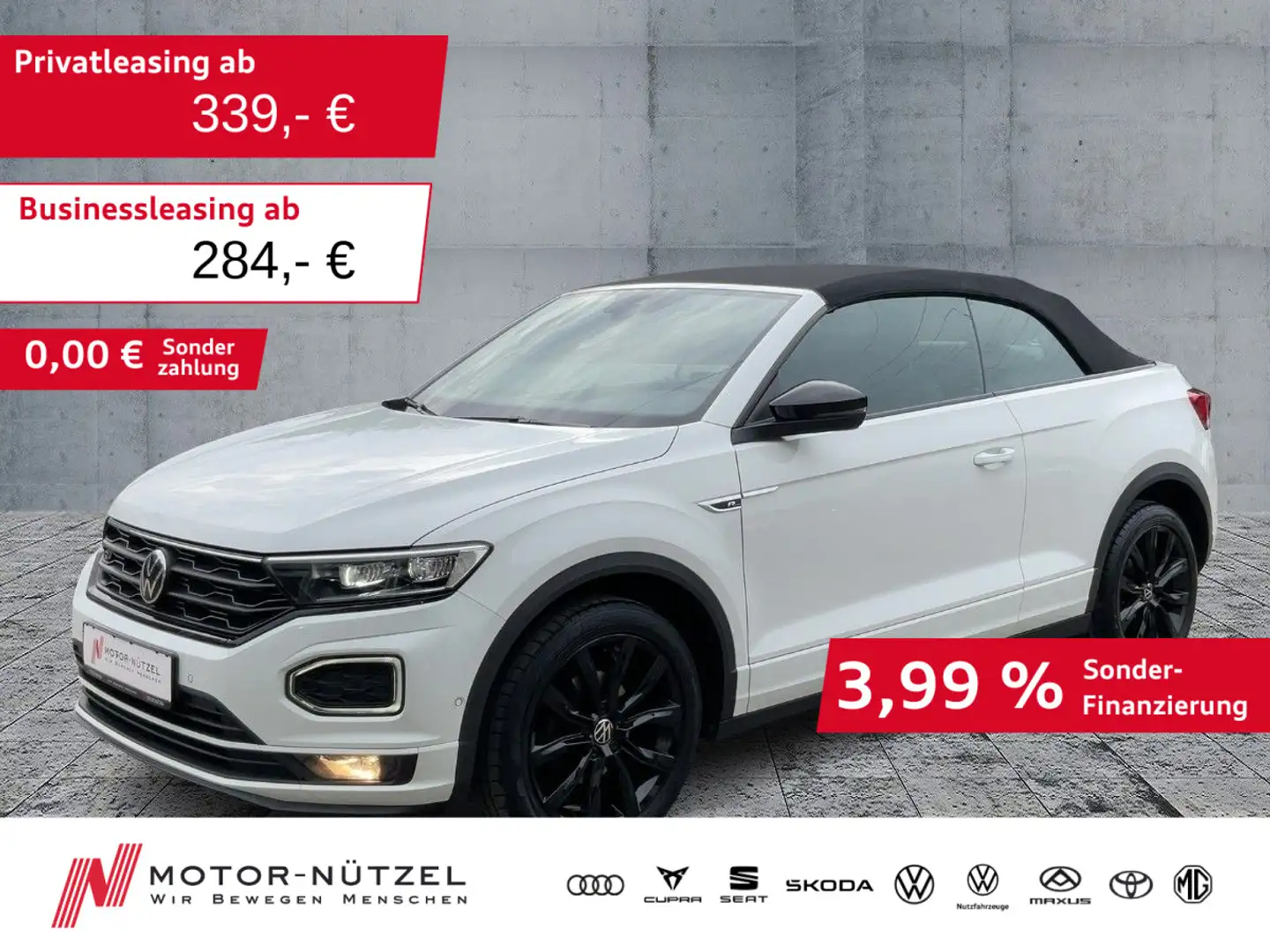 Volkswagen T-Roc 1.5 TSI R-LINE LED+NAVI+AHK Wit - 1