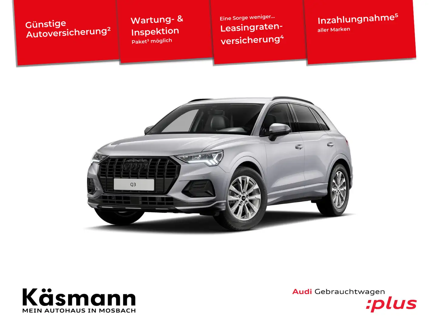 Audi Q3 advanced 35TFSI LED AHK NAV KAM PDC SHZ Silber - 1