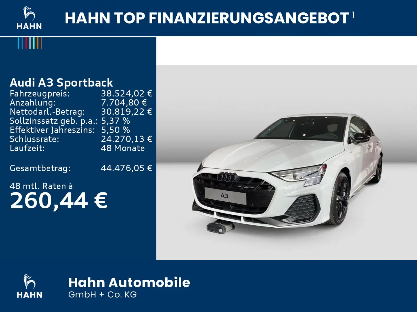 Audi A3 S line 35 TFSI 110(150)kw(PS) ACC Weiß - 2
