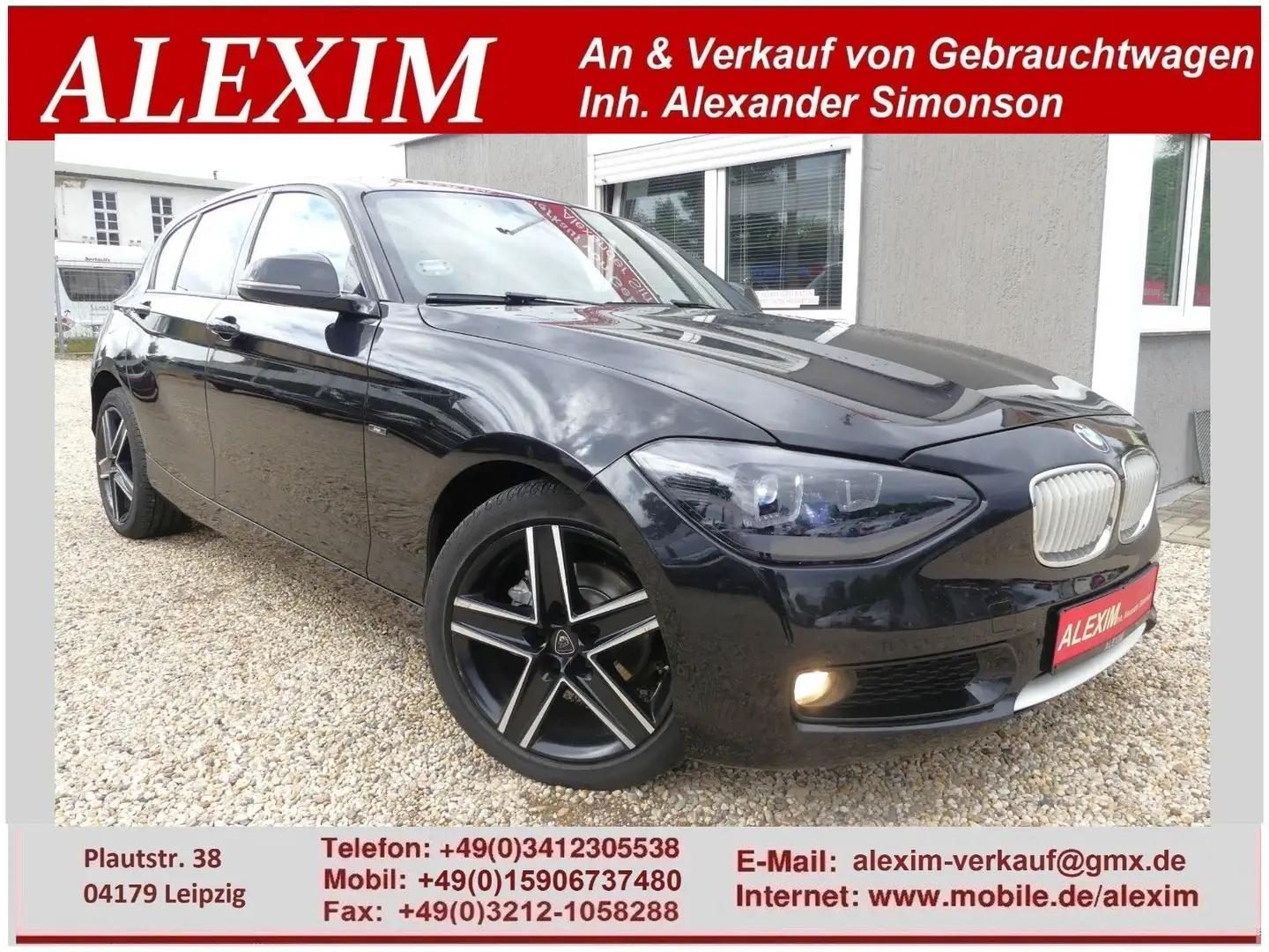 BMW 116 d/Urban/LED/Navi/Teilleder/Schiebedach Schwarz - 1