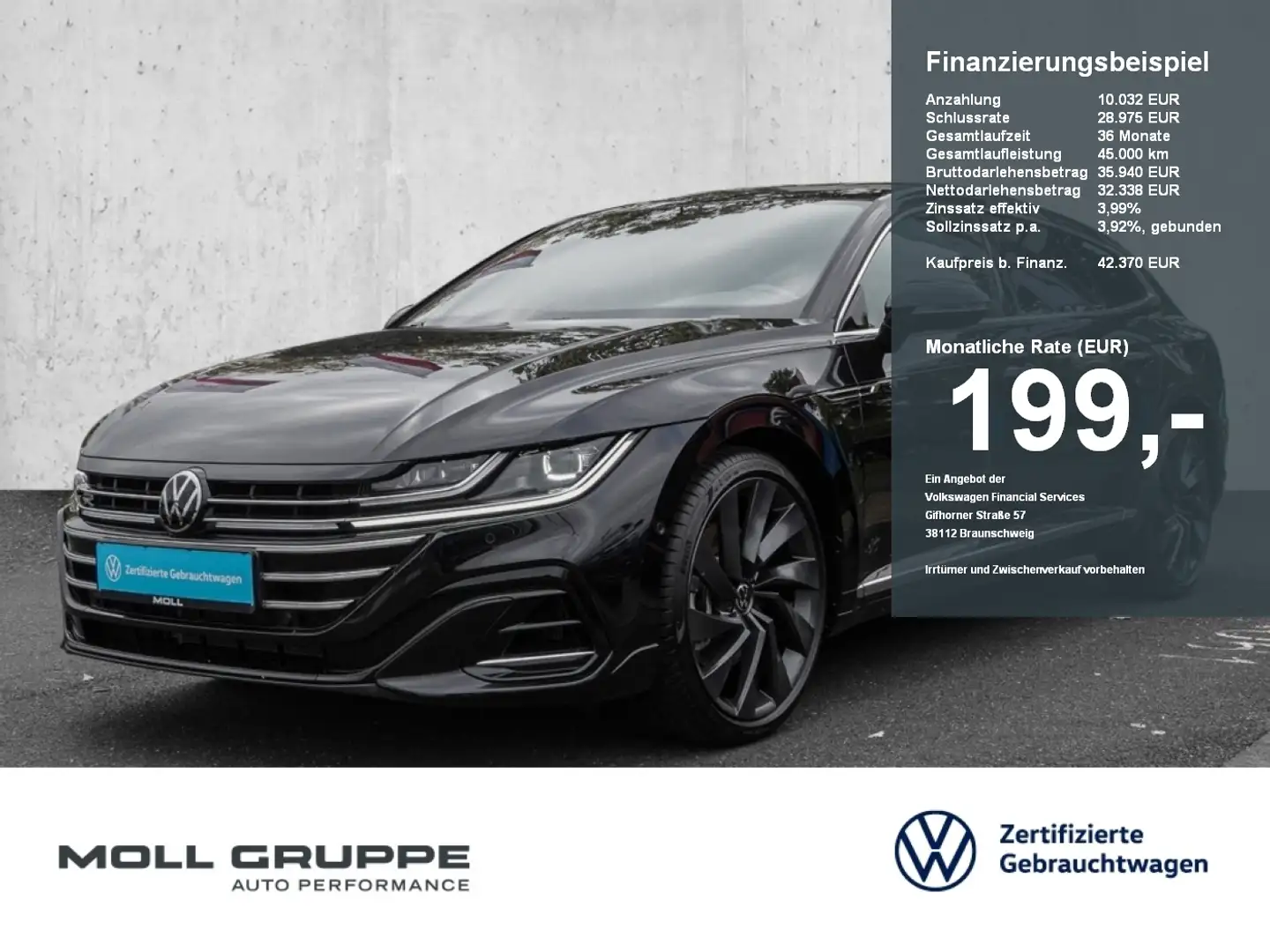 Volkswagen Arteon 2.0 TSI DSG Shooting Brake R-Line 4xSHZ Schwarz - 1