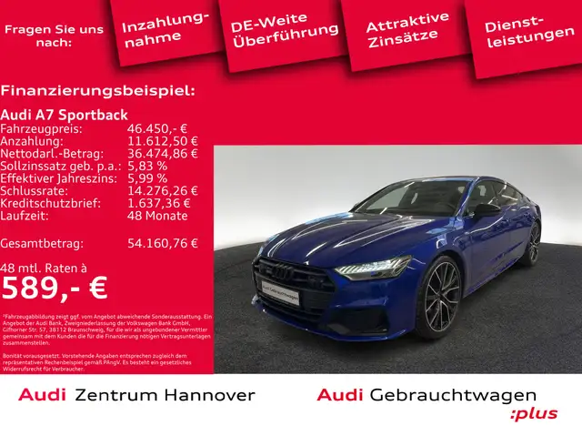 Audi A7 45 TDI qu. S-line, HUD, Standh., Ma
