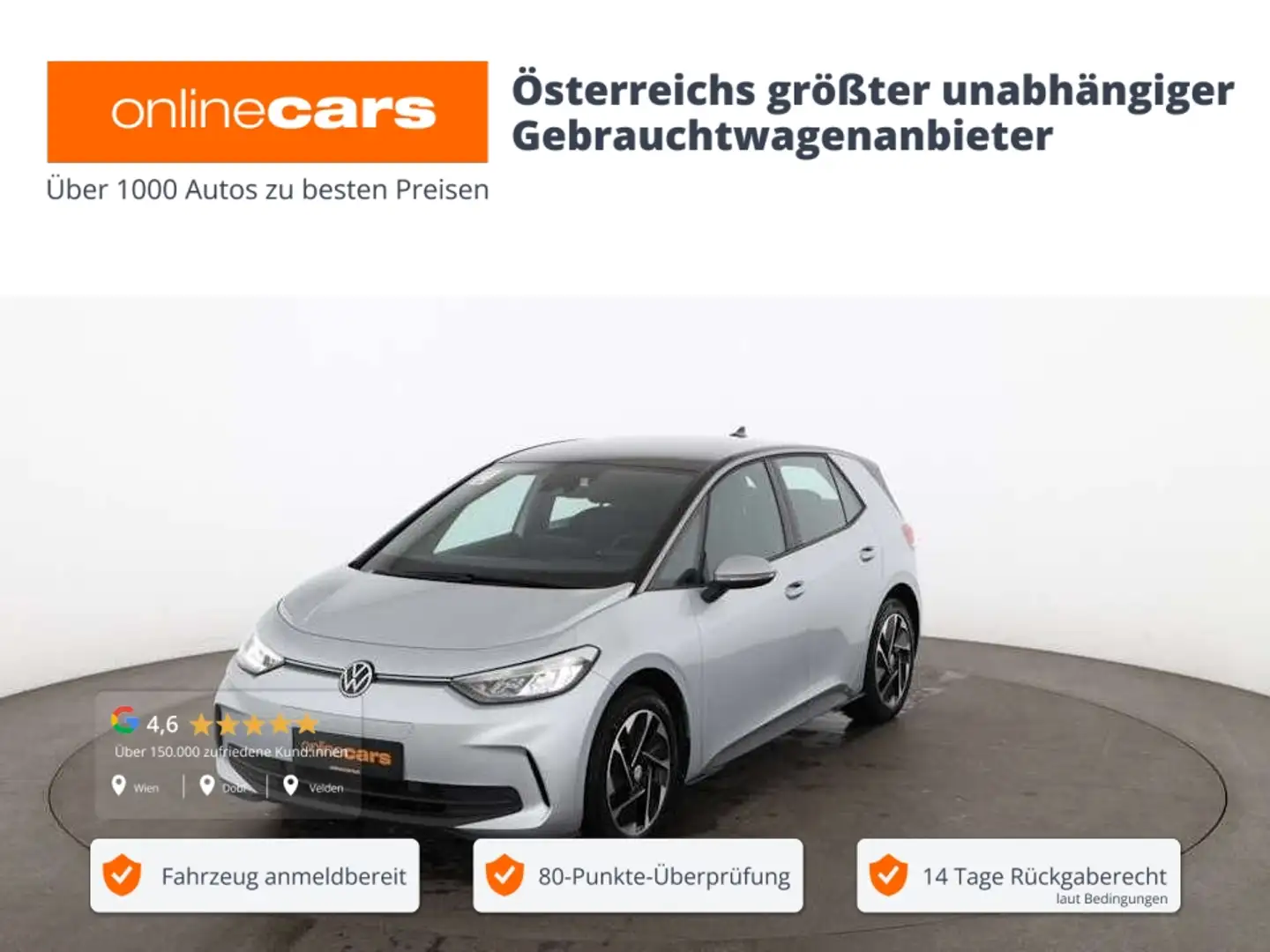 Volkswagen ID.3 .3 Pro 58kWh Aut LED RADAR NAVI ASSIST SITZHZG Silber - 1