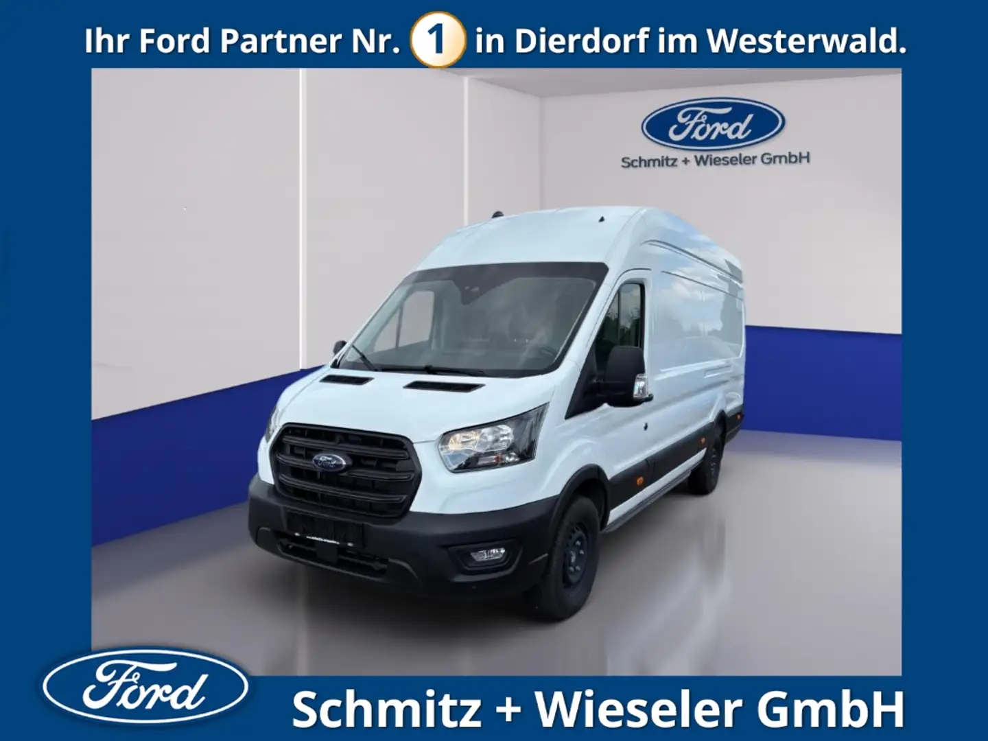 Ford Transit Kasten 350L4H3 Trend 130PS Kamera Holzb. Blanc - 1