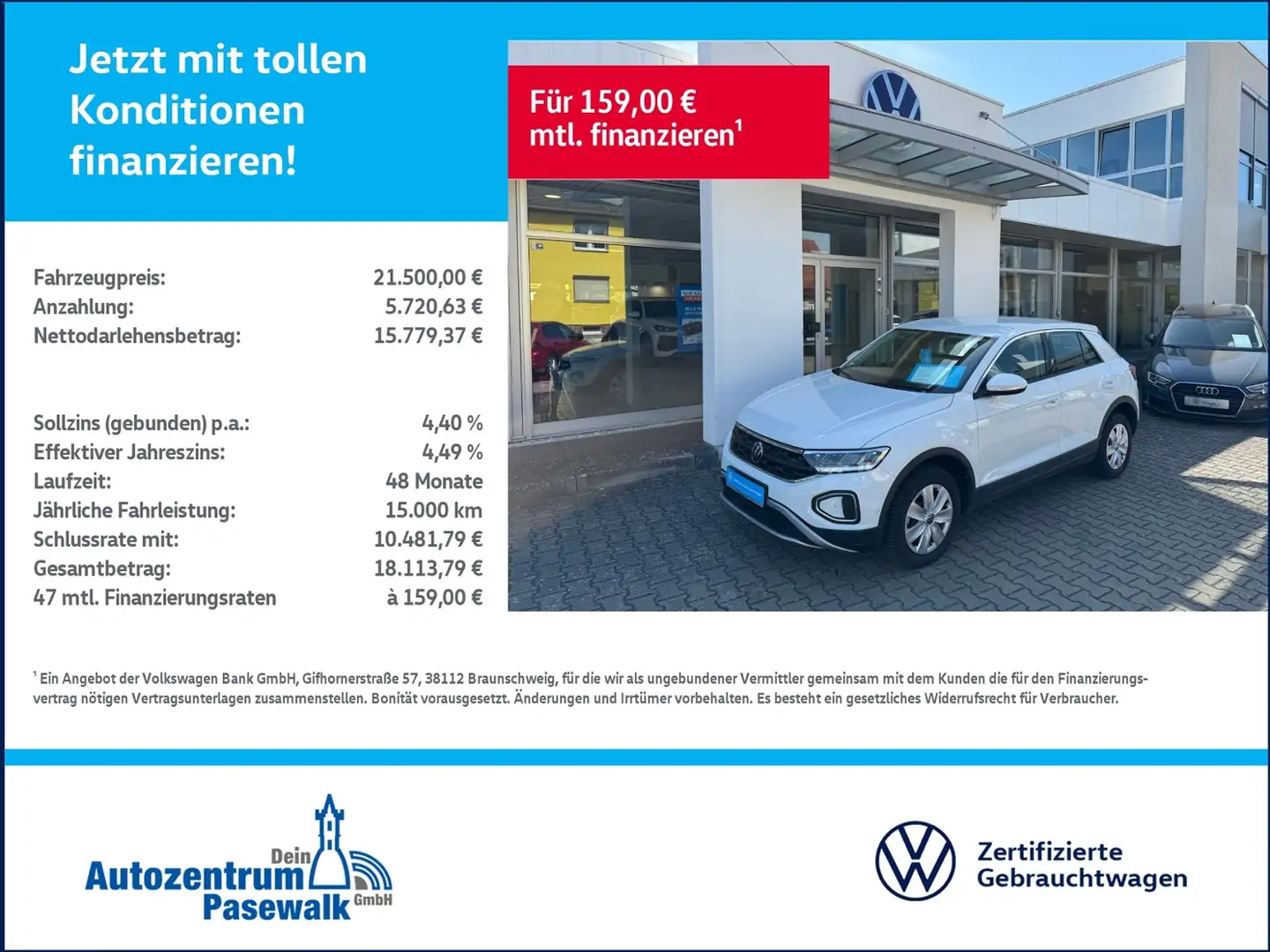 Volkswagen T-Roc 1.0 TSI 6-Gang Blanco - 1