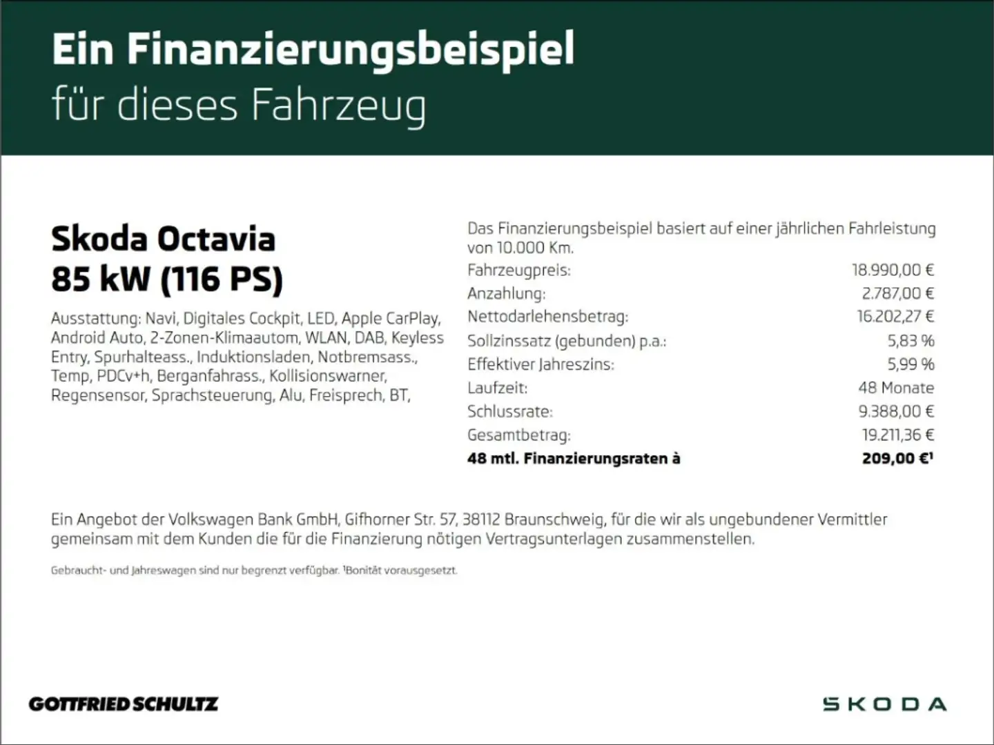 Skoda Octavia Combi 2.0 TDI LED NAV GRA DAB Ambition Weiß - 2