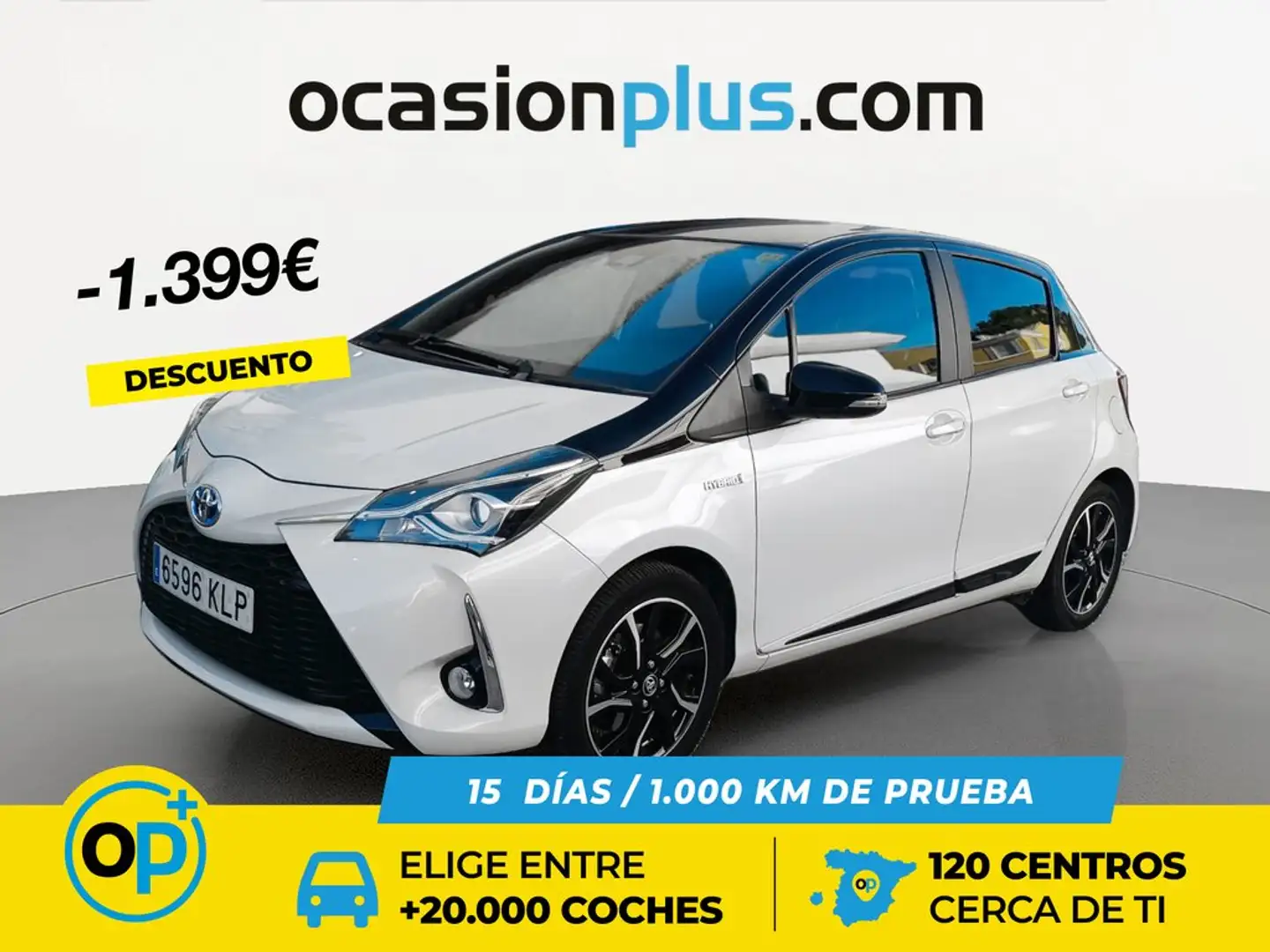 Toyota Yaris 100H 1.5 Feel! Blanco - 1