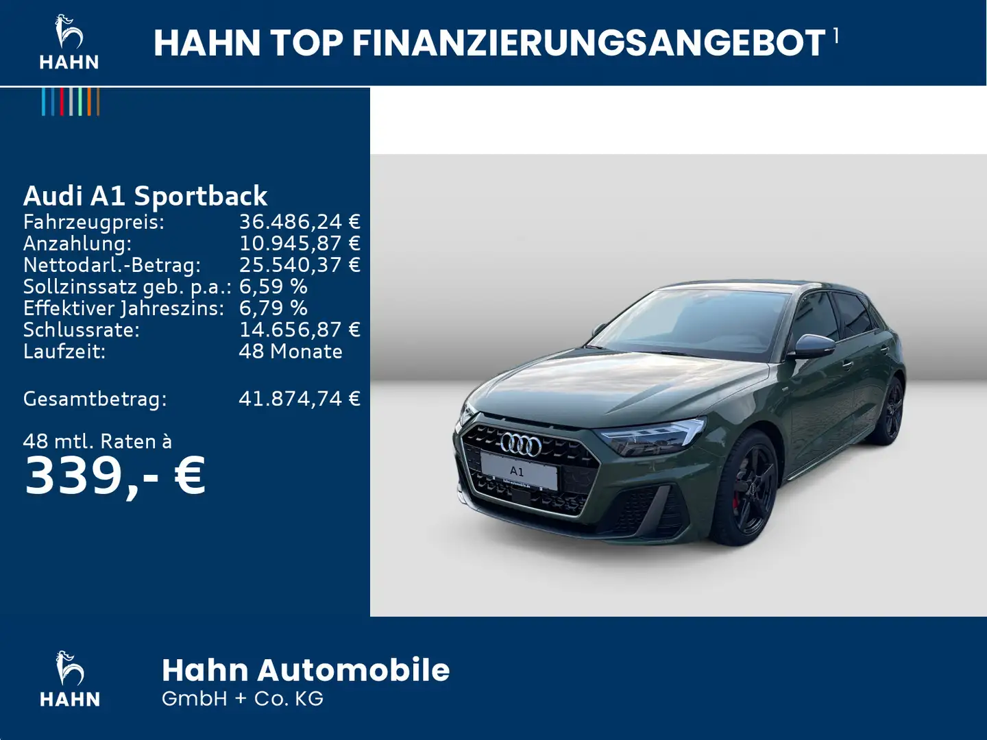 Audi A1 Audi A1 Sportback S line 40 TFSI 207 PS Grün - 2