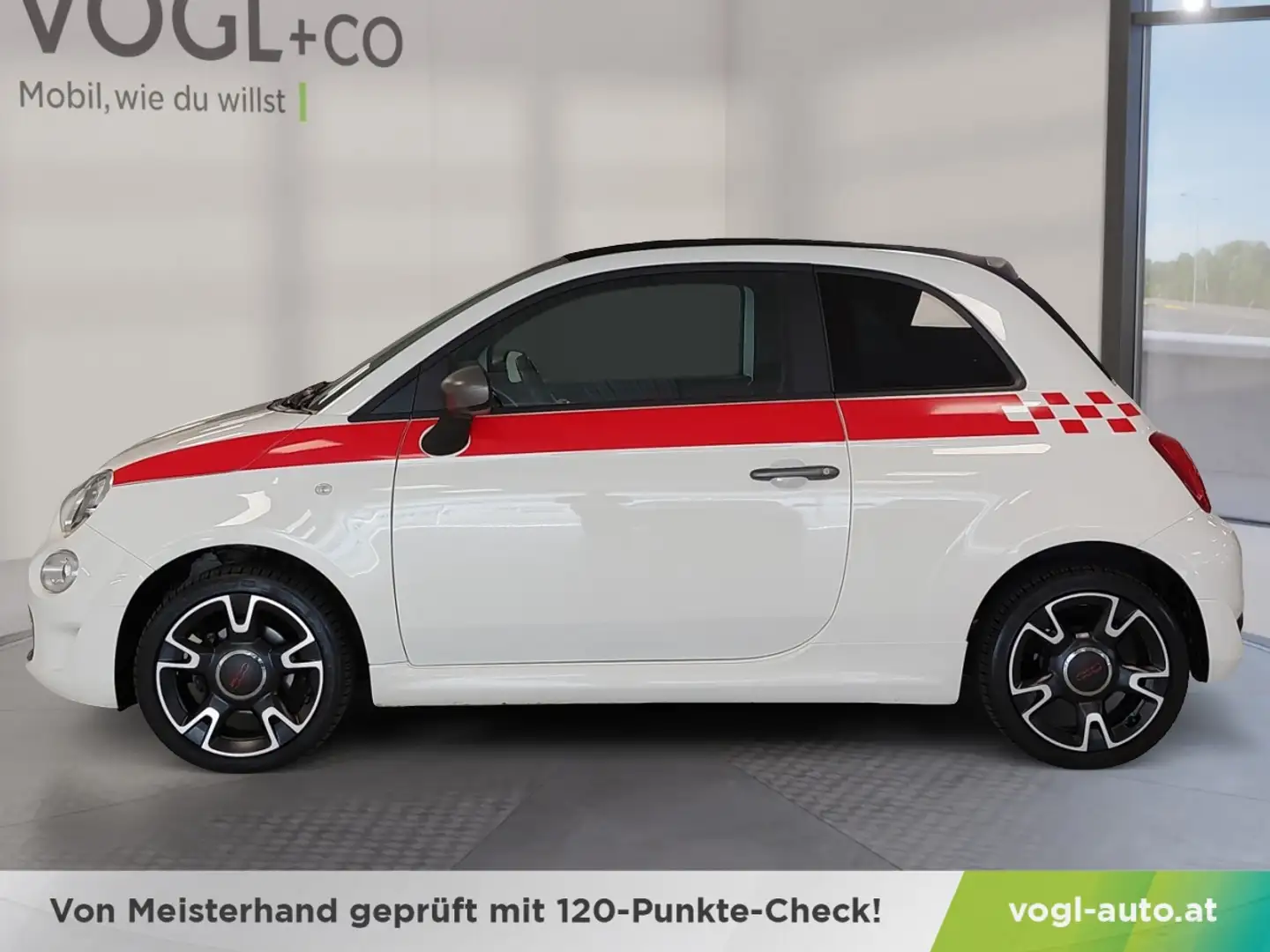 Fiat 500C 1,2 Cabrio 69 500S Weiß - 2