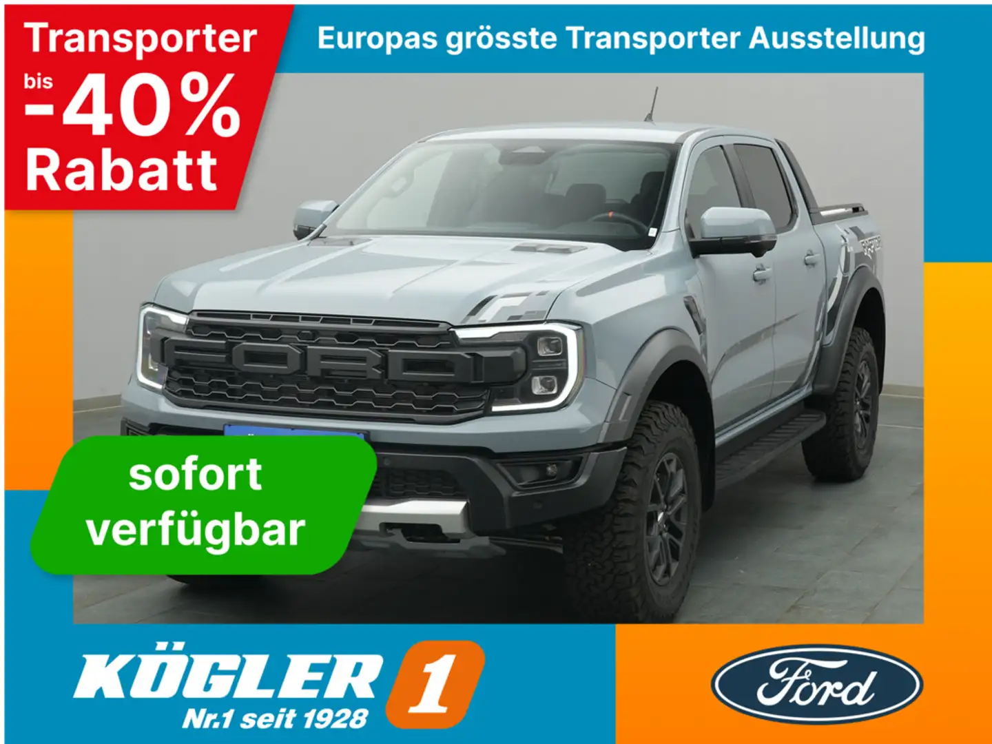Ford Ranger Raptor Diesel/Raptor-Paket/Standh. Grau - 1