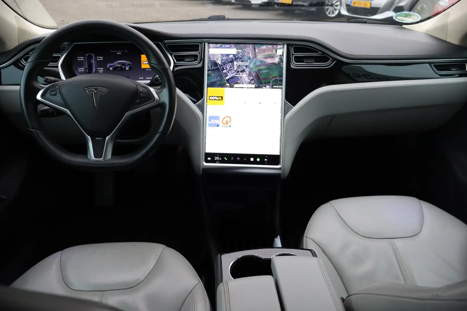 Tesla Model S 85 Base 87,6% SOH, Cruise control, Camera, Lederen Blauw - 2