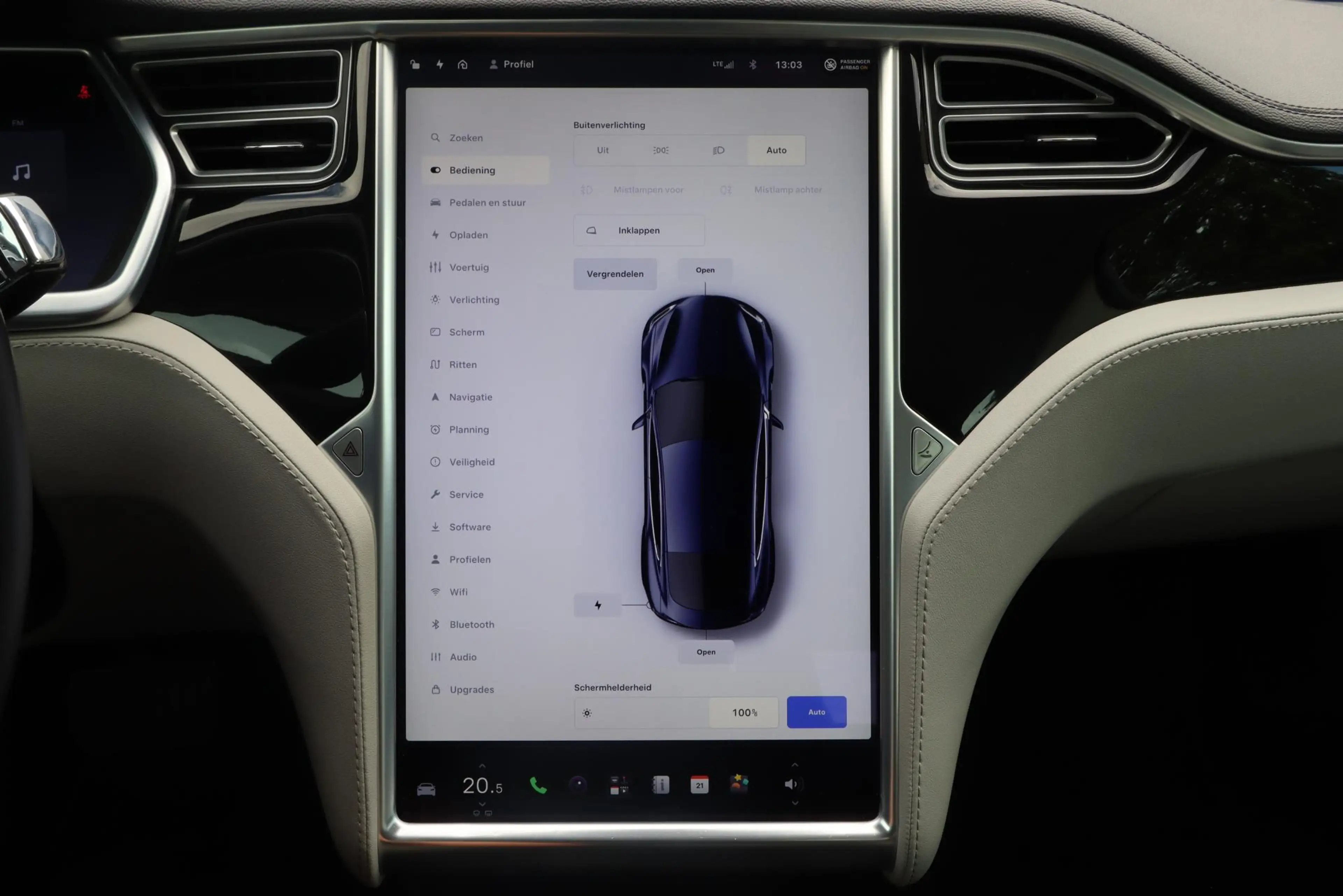 Tesla Model S 85 Base 87,6% SOH, Cruise control, Camera, Lederen — photo 14